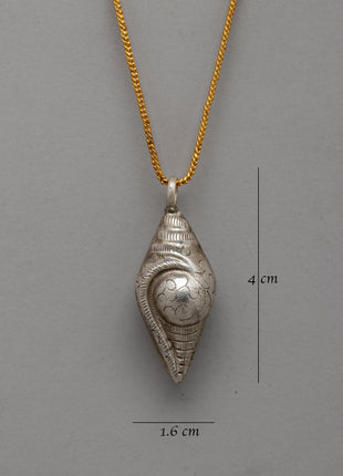 92.5% Silver Conch Pendant | Spiritual Jewelry for Meditation