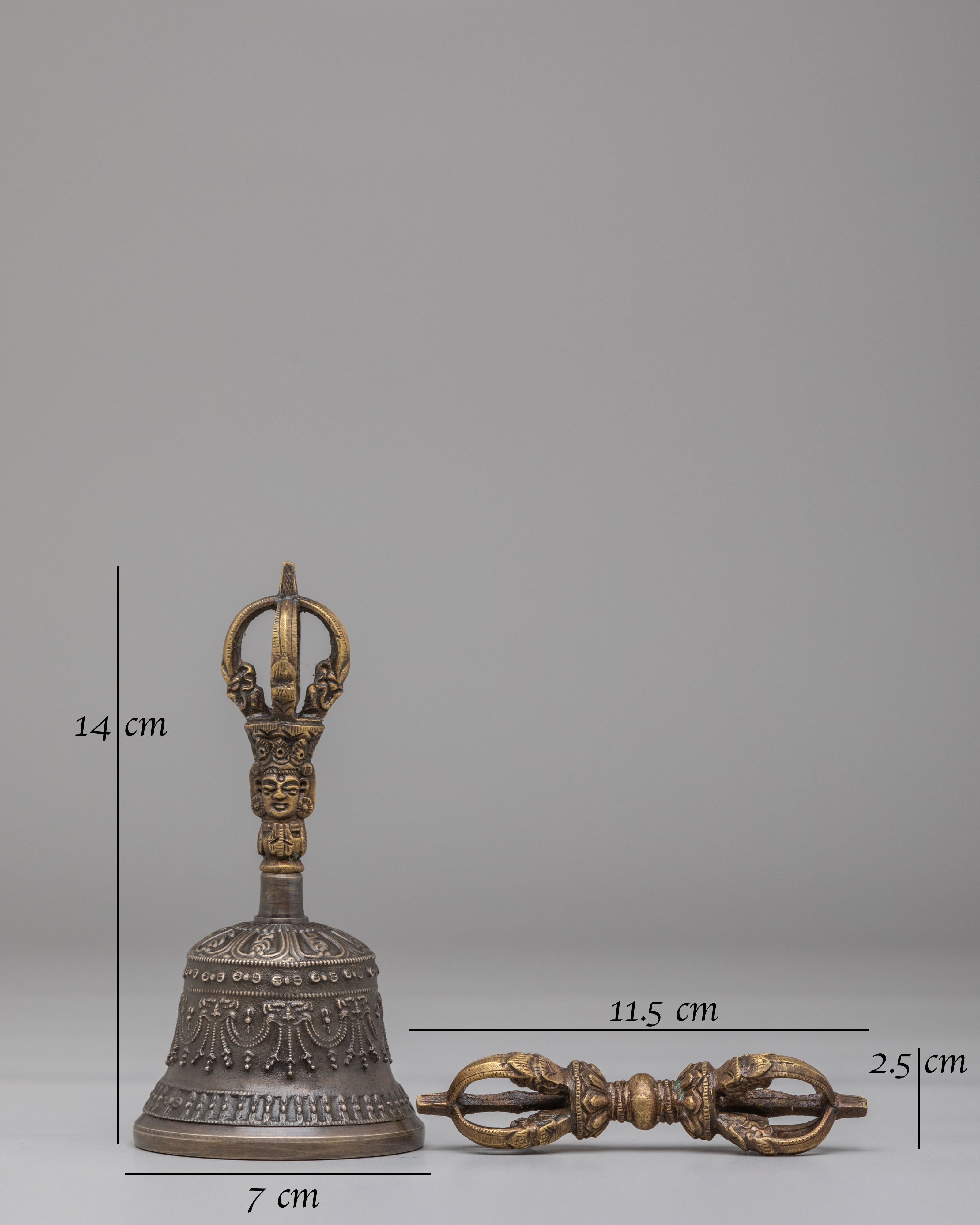 Ceremonial Vajra Bell Set | Ritual Bell & Vajra for Meditation