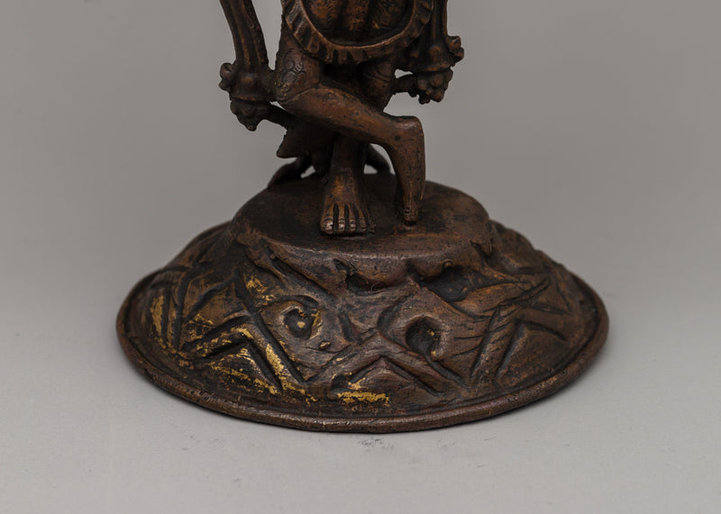 Bronze Krishna Statue | Divine Deity Playing Flute, Symbol of Spiritual Melody and Bliss