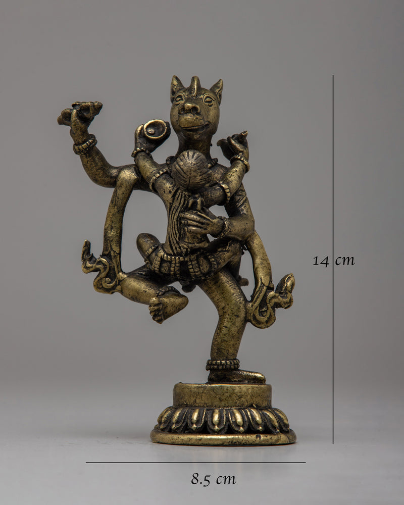 Narasimha Bronze Statue | Majestic Form of the Lion-Man Avatar of Lord Vishnu