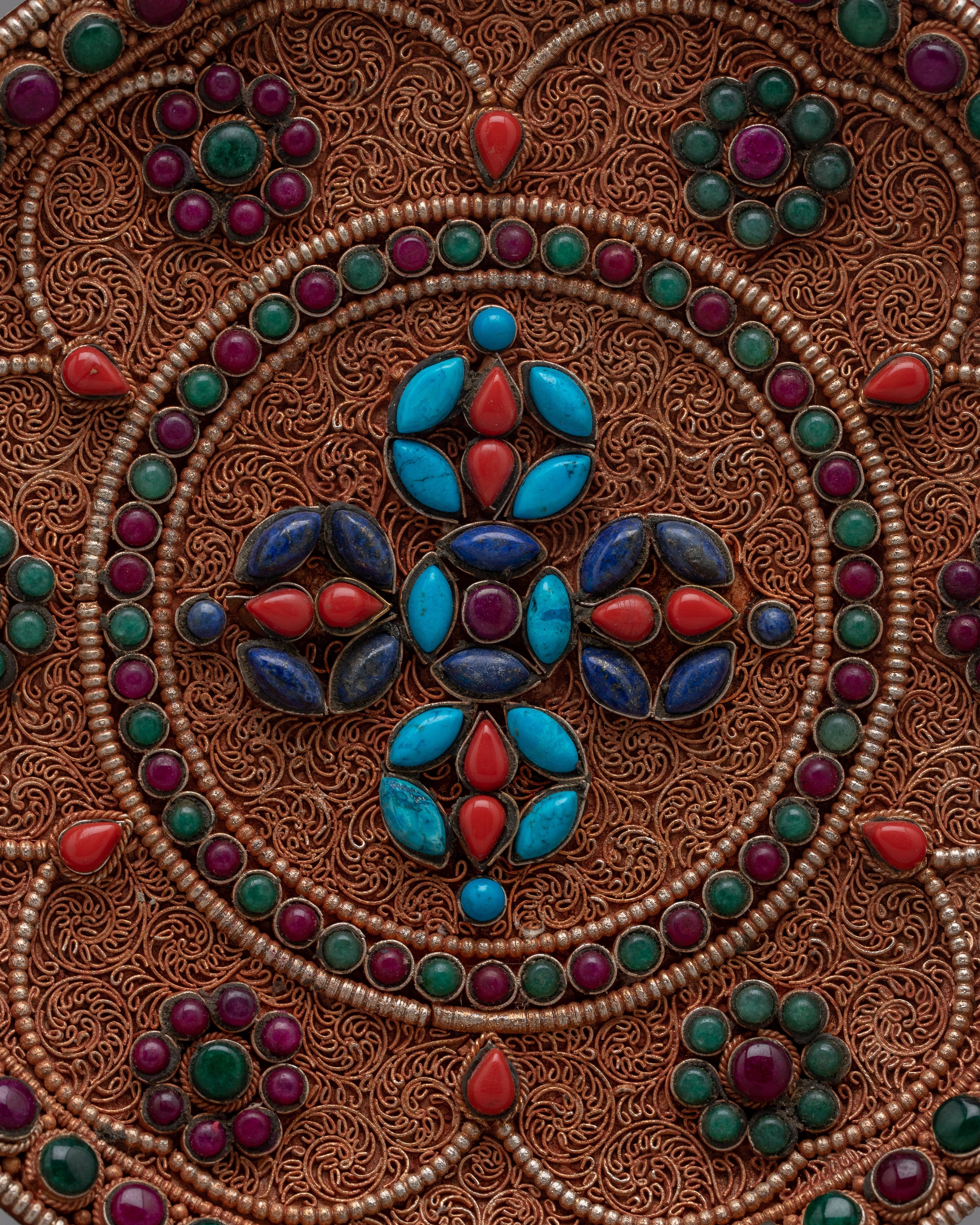 Tibetan Wall Hanging Decorative Plate | Cultural Elegance Adorning Your Space