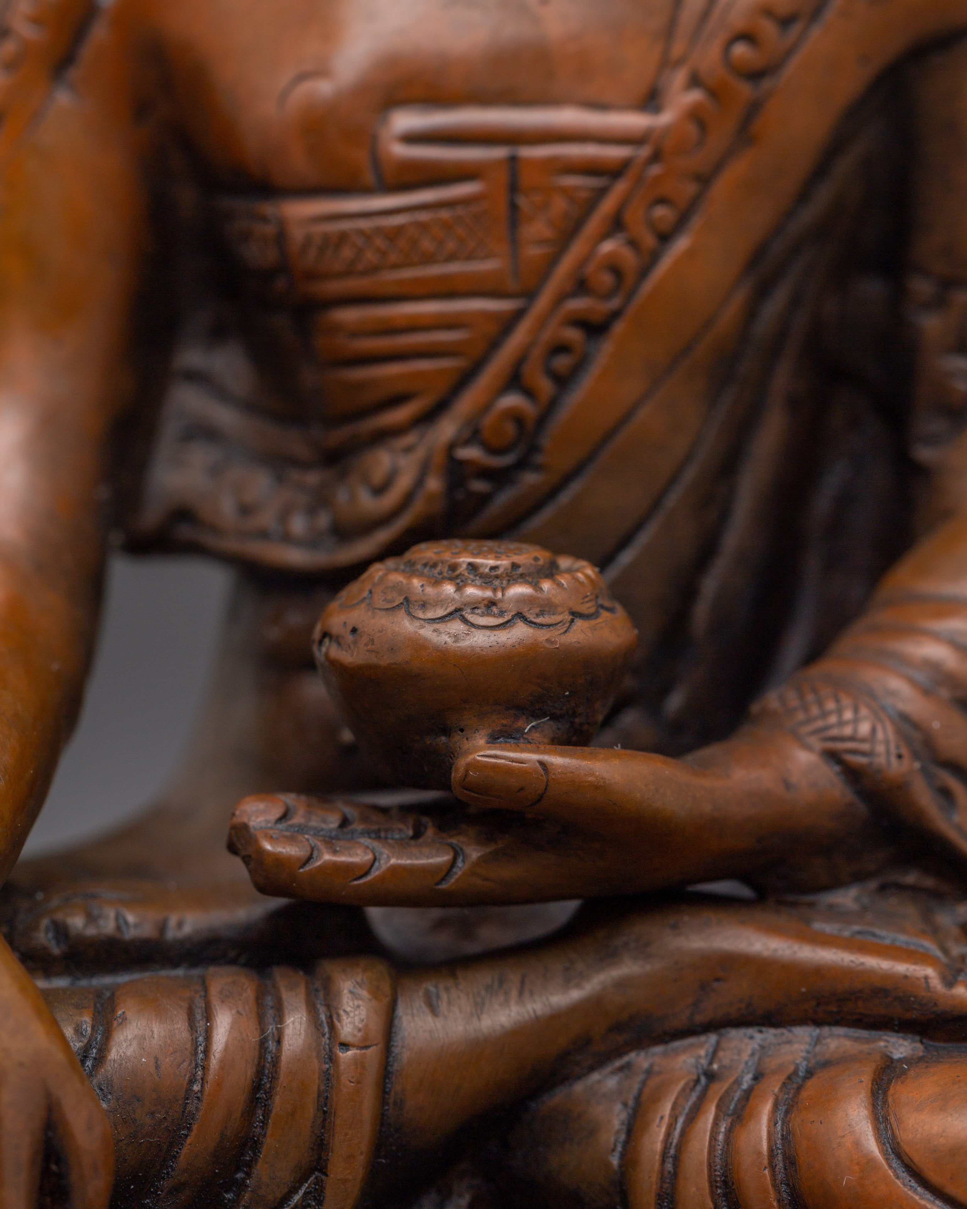Handcrafted Meditation Shakyamuni Buddha Copper Statue | Buddhist Sculpture for Altar