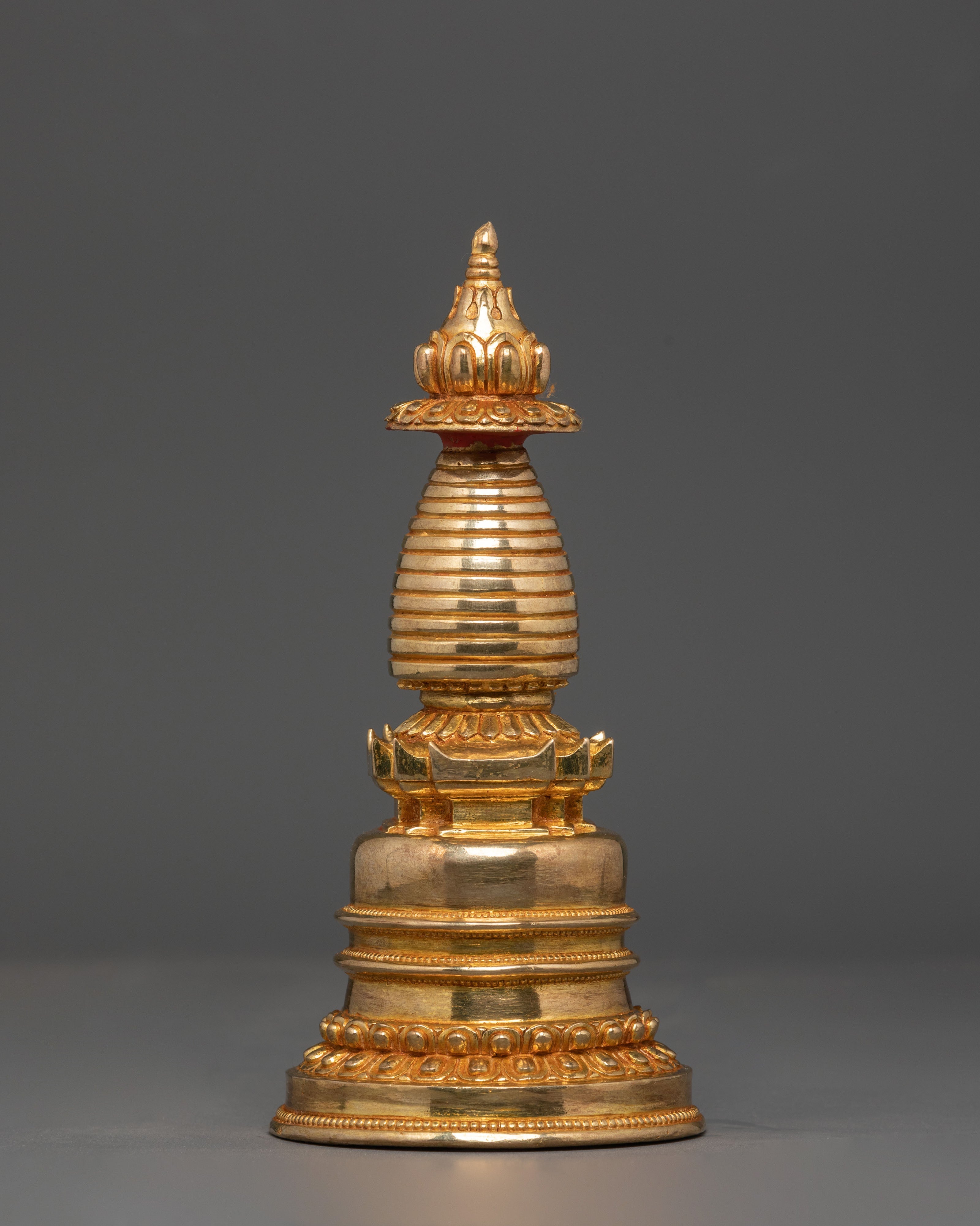 Sacred Gold Plated Stupa for Decor