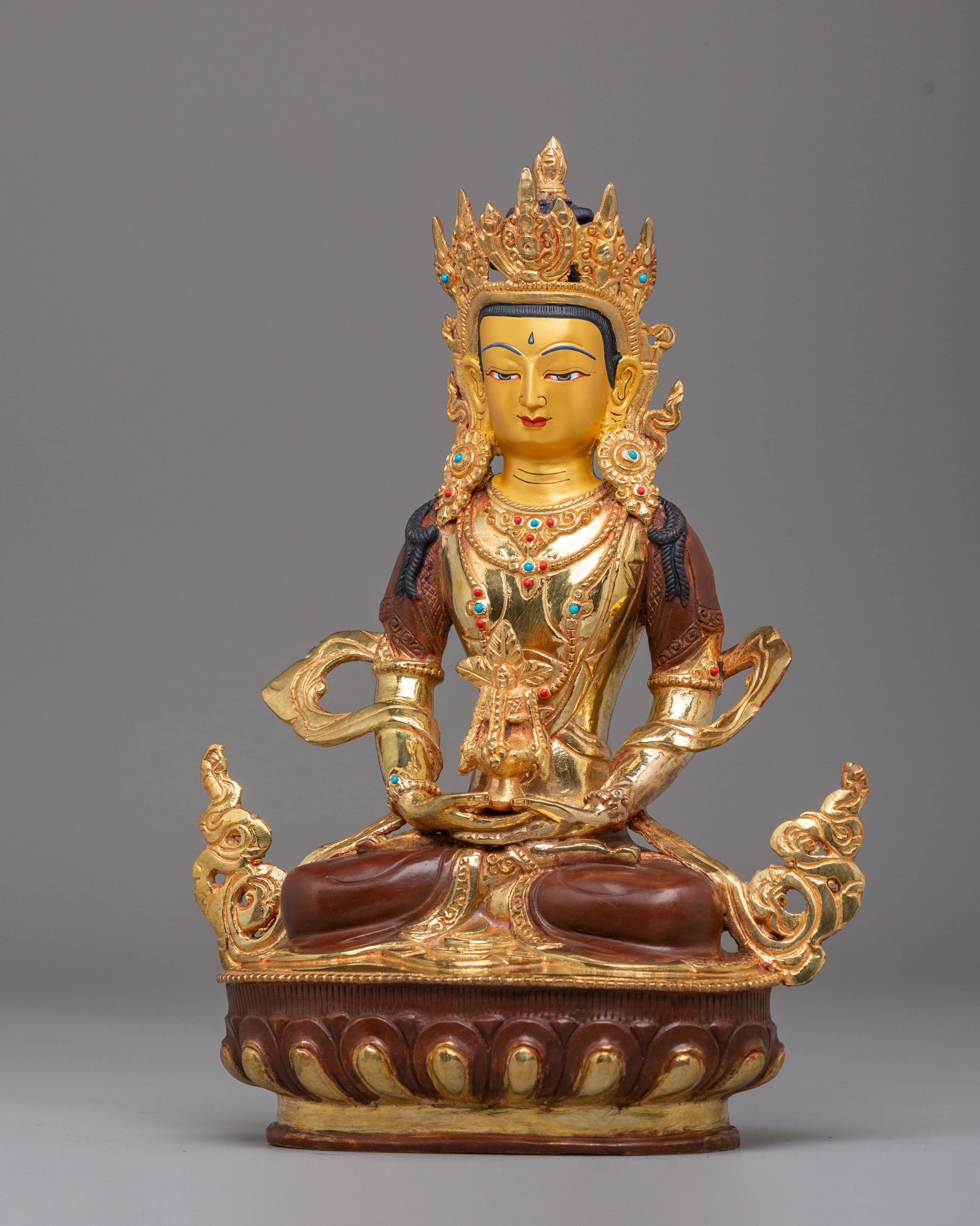 Tibetan Handmade Sculpture of Amitayus | Buddha of Infinite Life