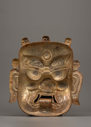 Copper Bhairav Mask | Unveiling the Majesty of a Golden Guardian
