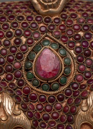 Copper Bhairav Mask | Unveiling the Majesty of a Golden Guardian