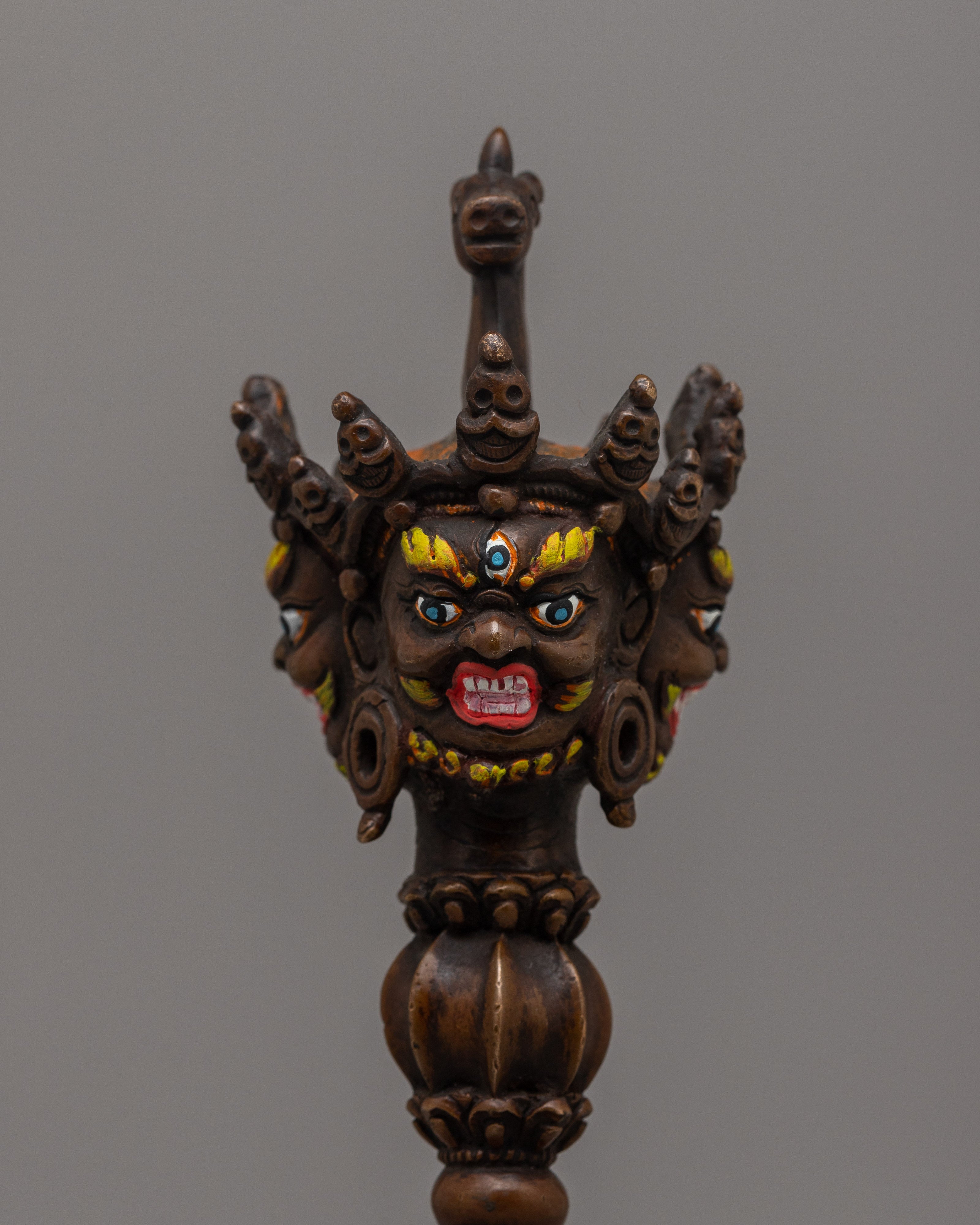 Tibetan Buddhist Dorje Phurpa Vajra Dagger | Sacred Symbol of Spiritual Power and Protection
