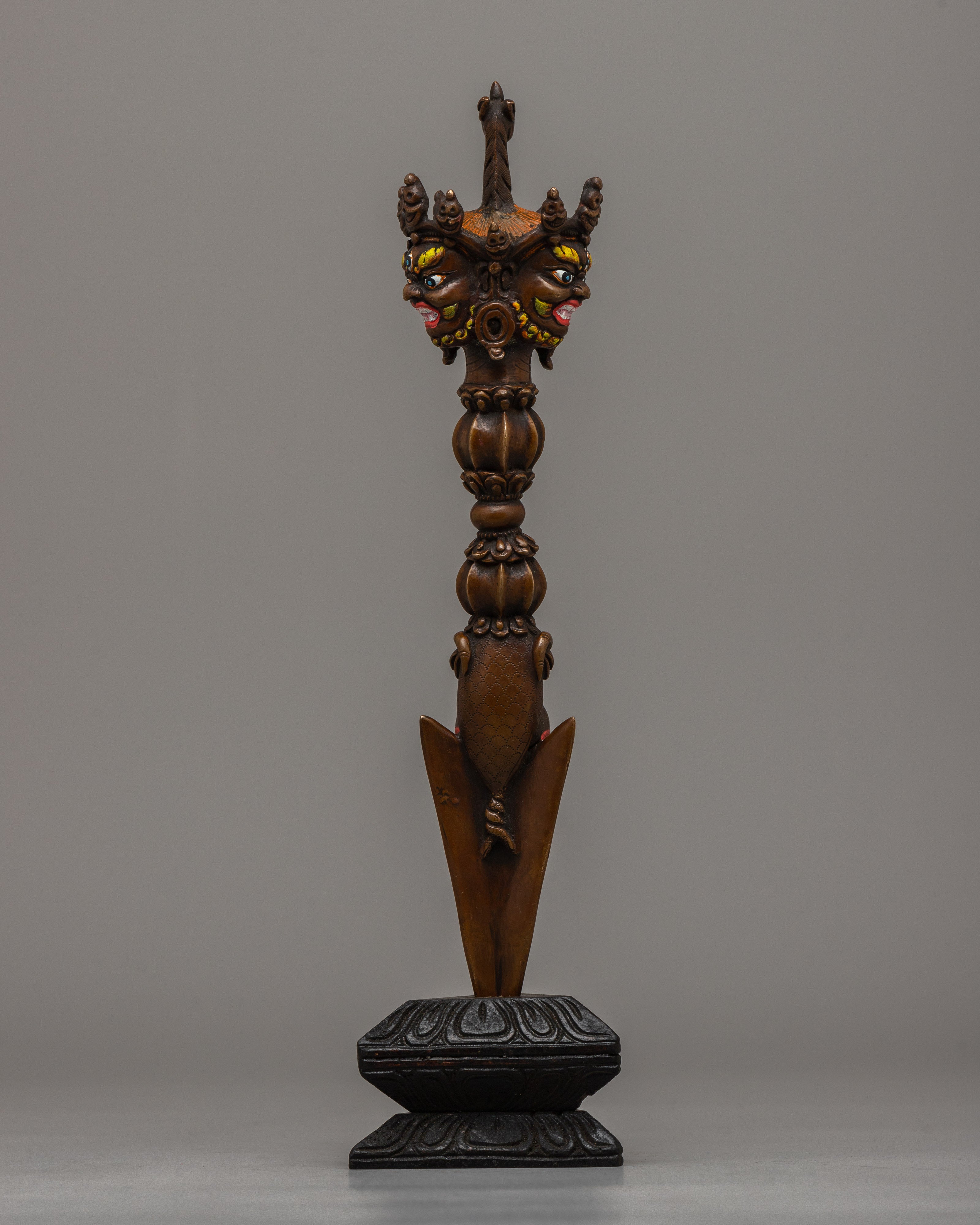 Tibetan Buddhist Dorje Phurpa Vajra Dagger | Sacred Symbol of Spiritual Power and Protection