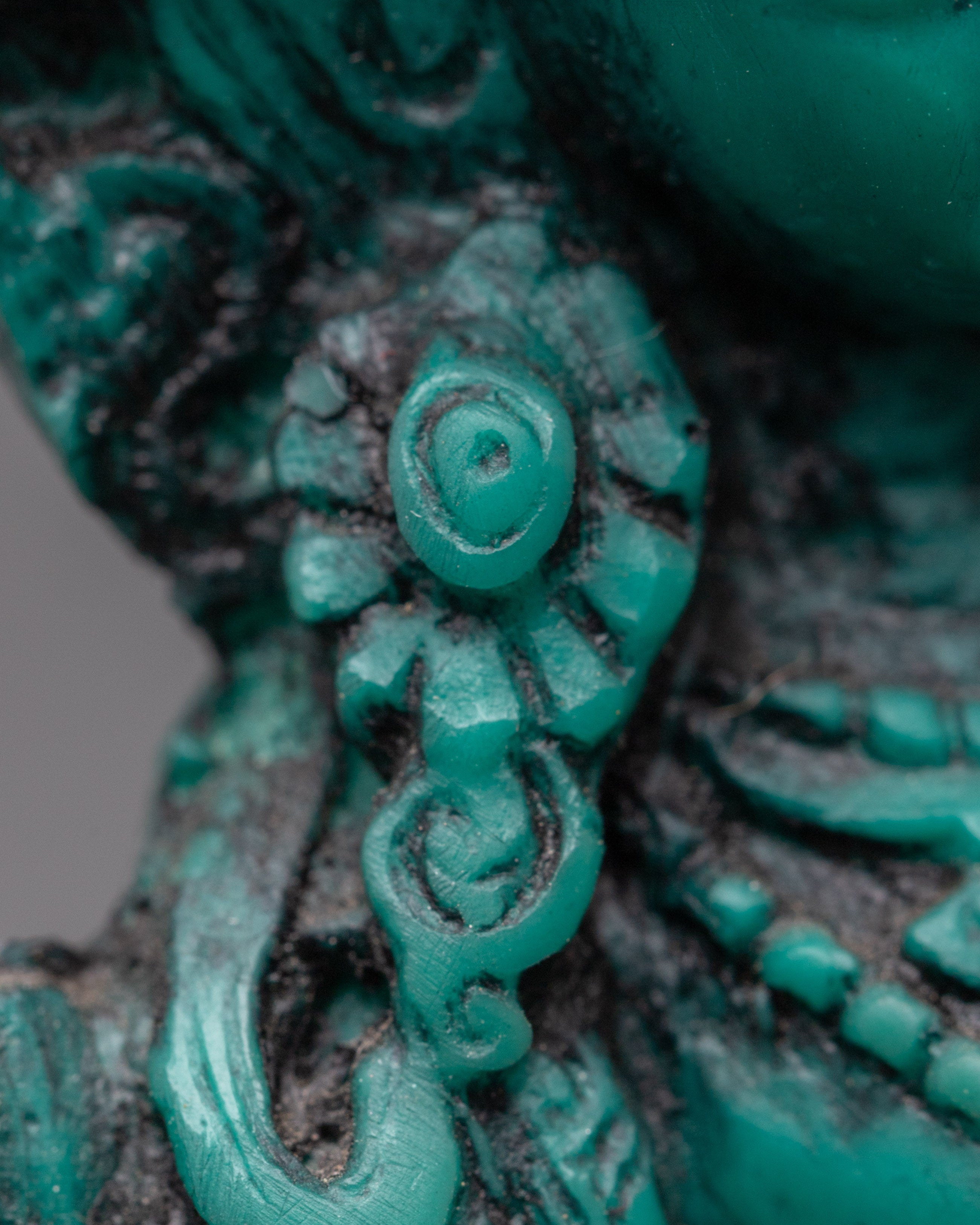 Tibetan Buddhist Goddess Green Tara | Handcrafted Turquoise Art with Spiritual Energy