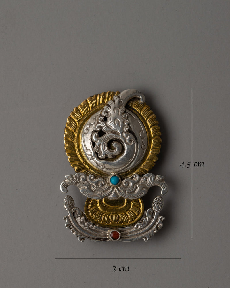 Tibetan Silver Badge | Traditional Symbol of Honor and Prestige