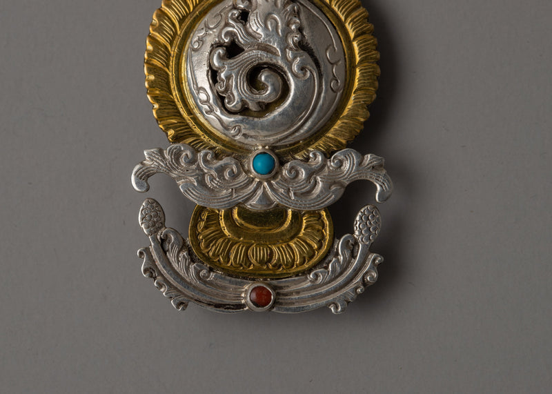 Tibetan Silver Badge | Traditional Symbol of Honor and Prestige