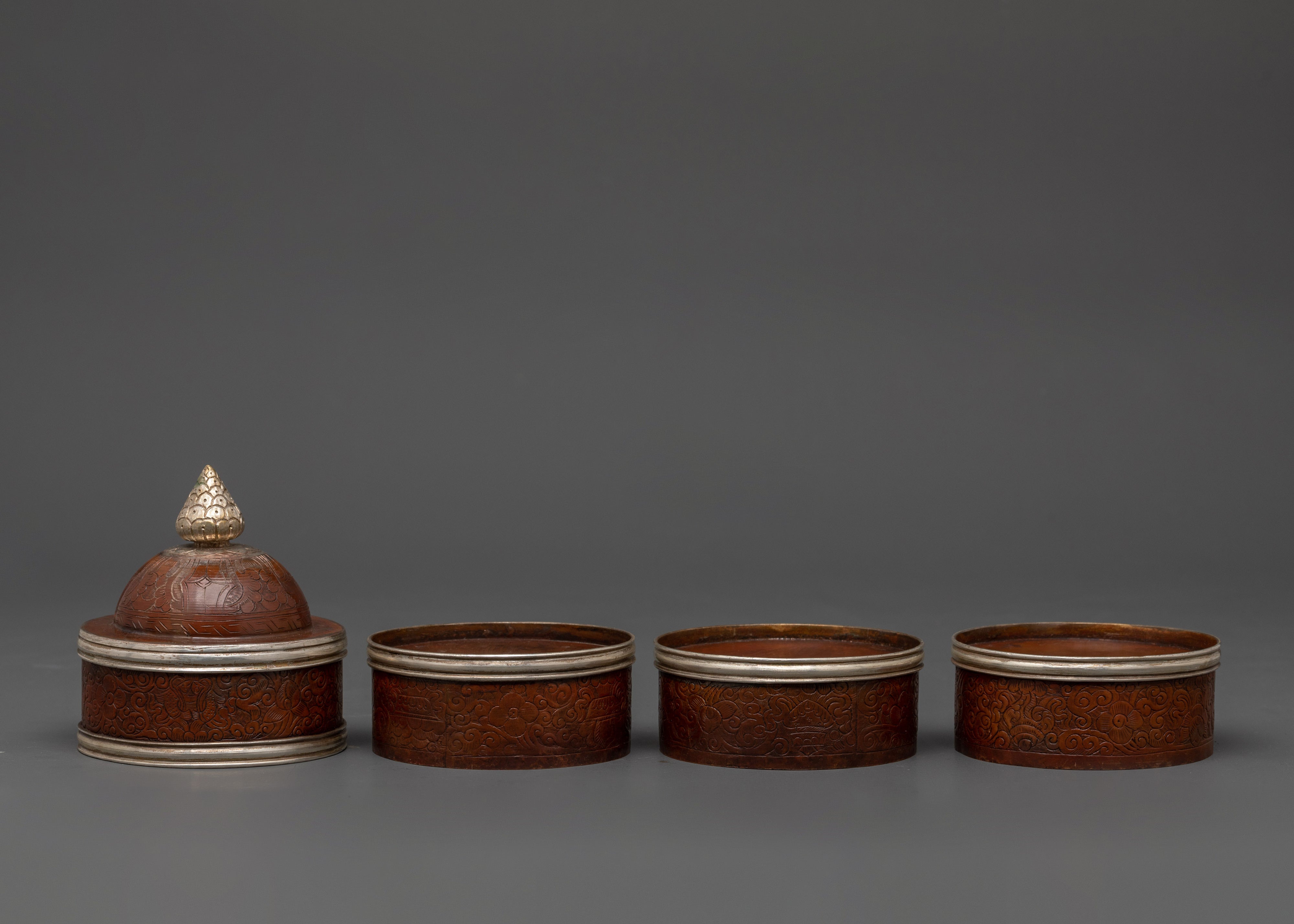 Handcrafted Tibetan Oxidized Copper Rice Pot | For Offerings and Spiritual Ceremonies