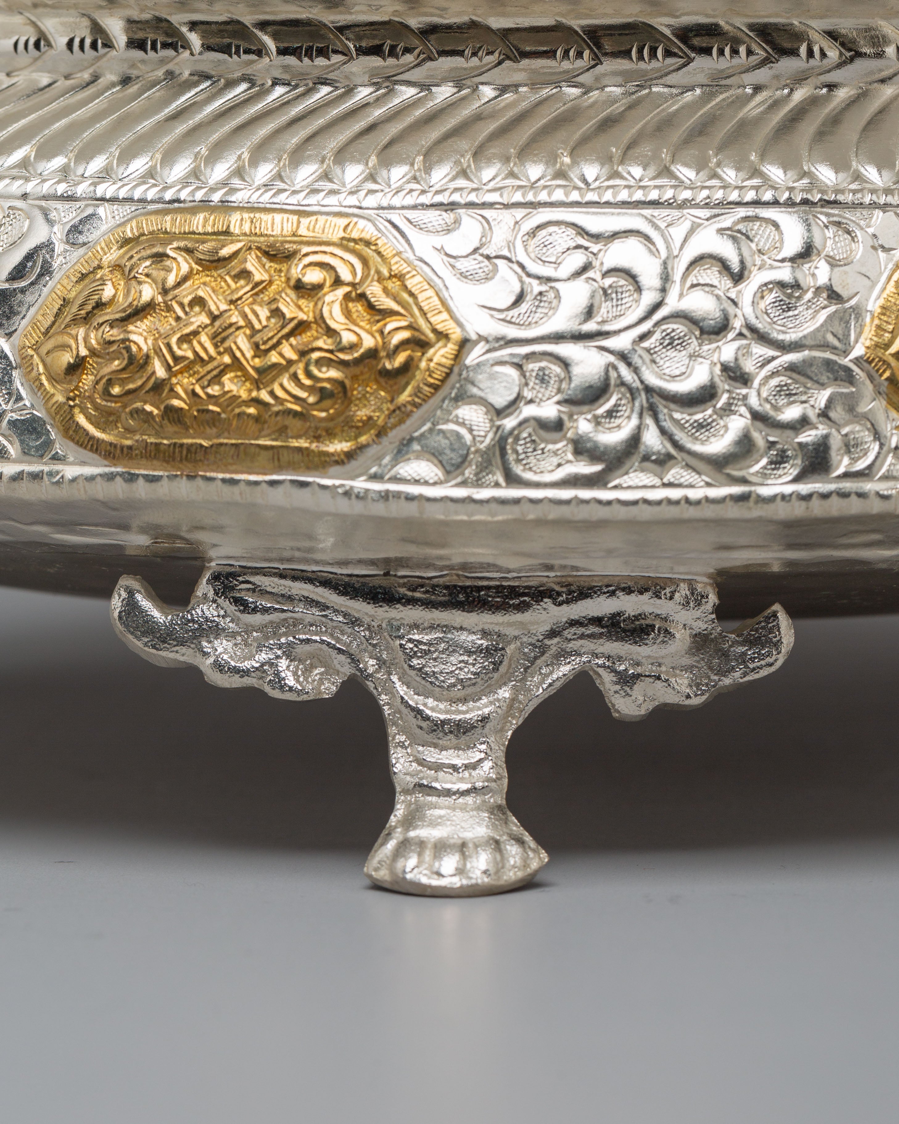 Sacred Silver Plated Khadkulo | Handcrafted Brass Ritual Bowl