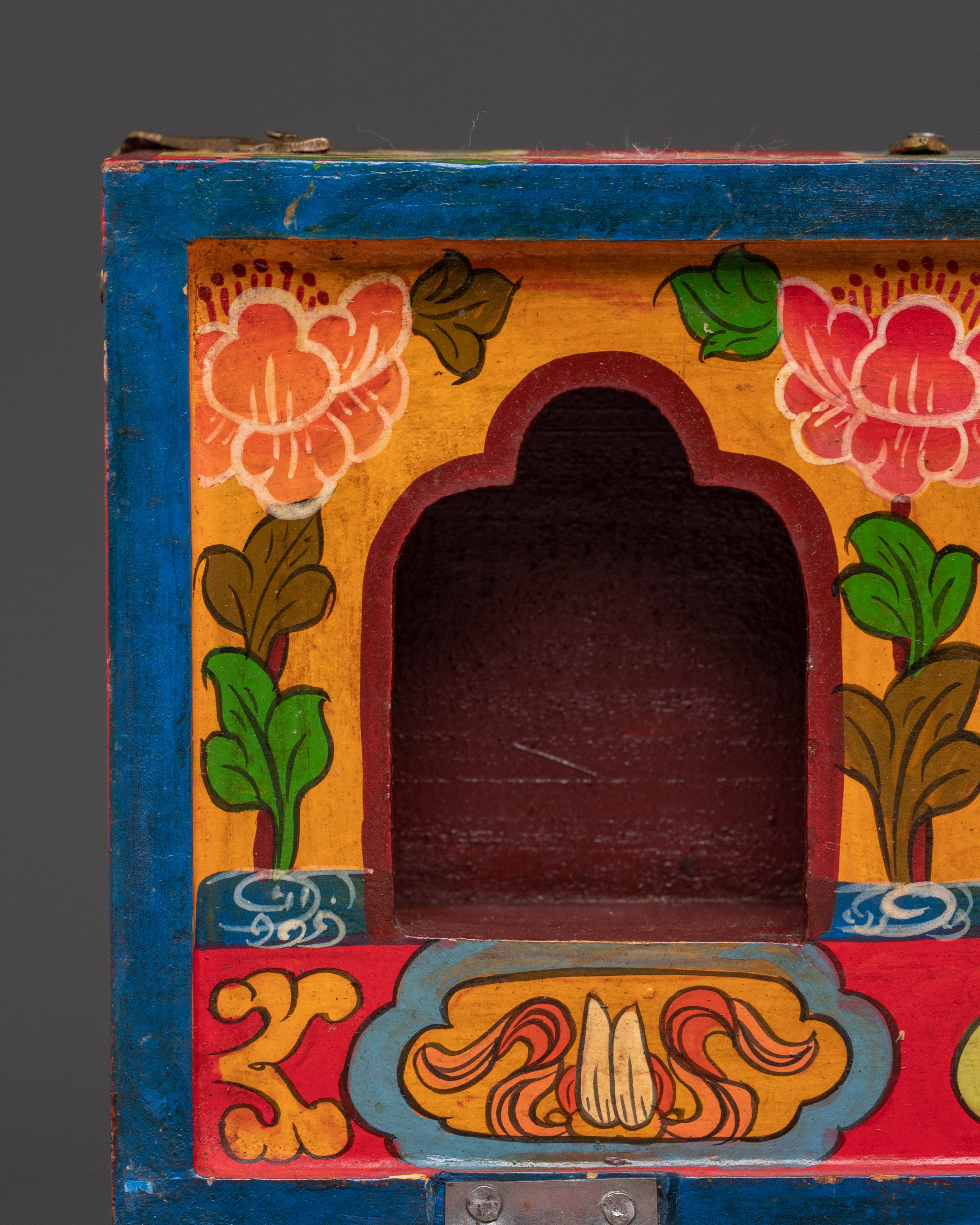 Tibetan Treasure Box with Buddha Statue | Handcrafted Spiritual Gift