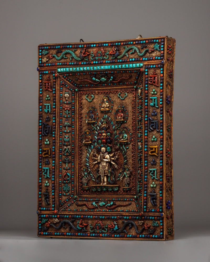 Copper 1000-Armed Avalokiteshvara Thangka | Exquisite Wall Hanging for Spiritual Reflection