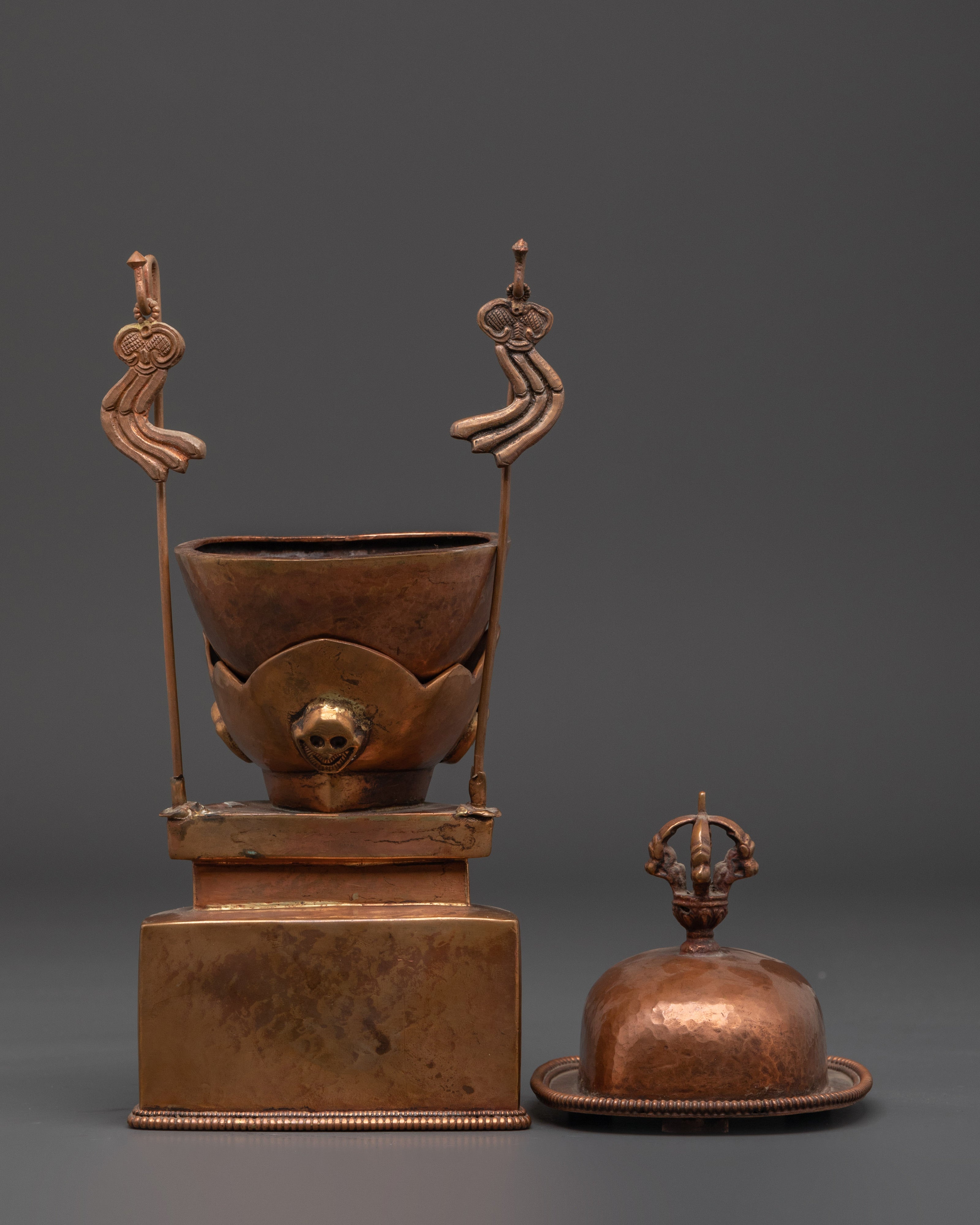 Handcrafted Sacred Kapala Ritual Cup | Spiritual Tool for Tibetan Rituals & Meditation