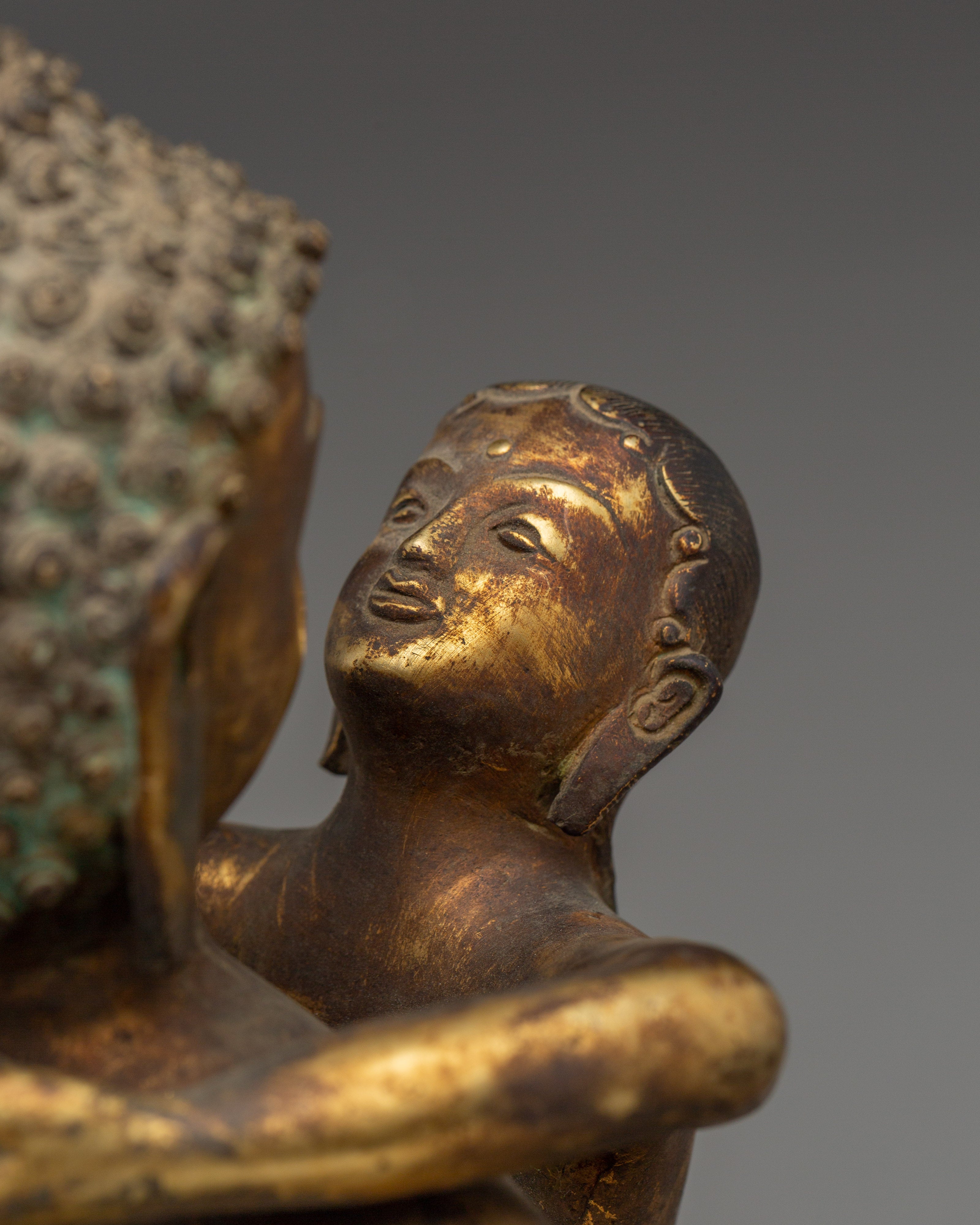 Samantabhadra Copper and Gold Plated Statue | Tibetan Yab Yum Artwork