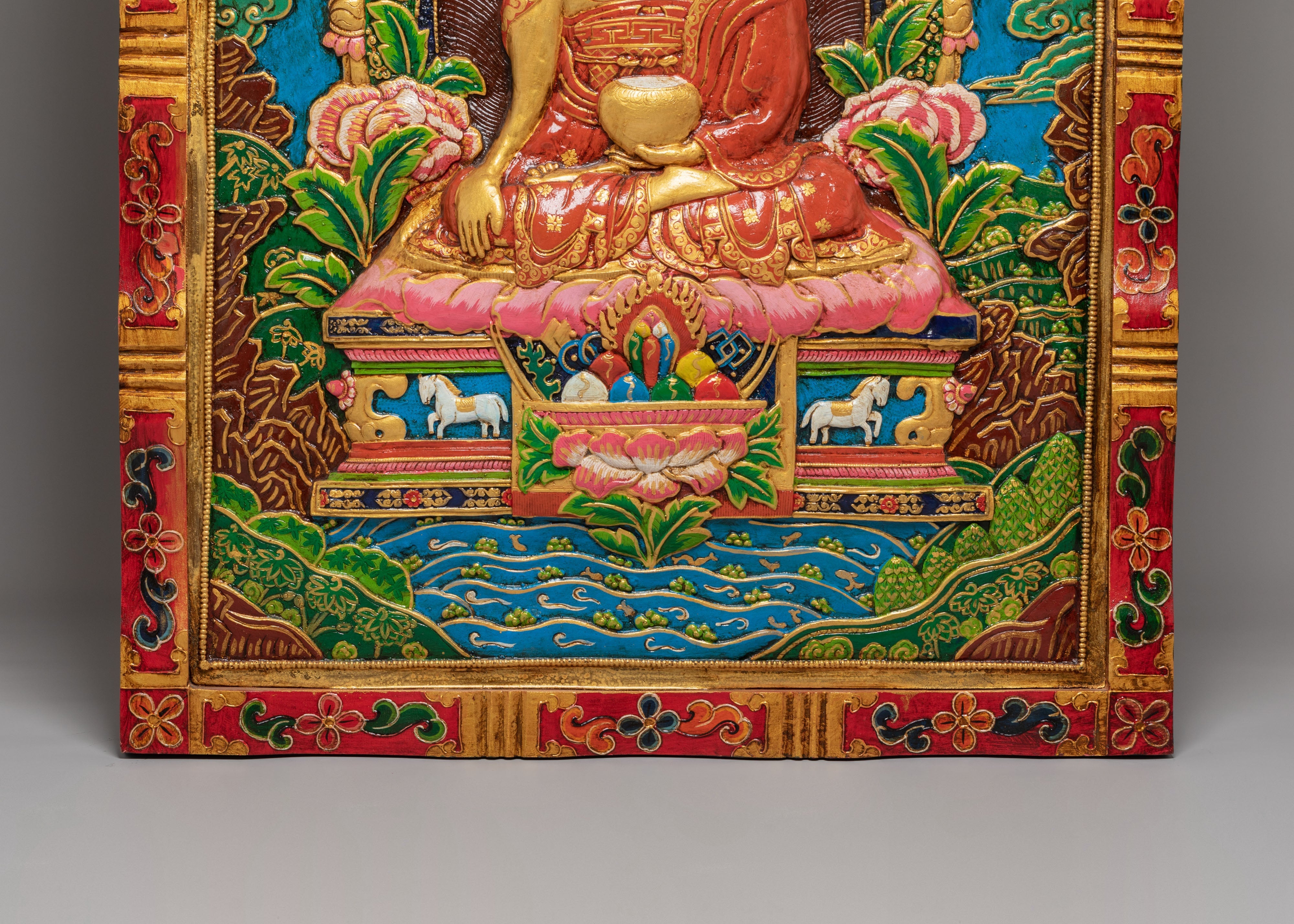 Shakyamuni Buddha Thangka Wall Hanging | Tibetan Buddhist Sacred Art