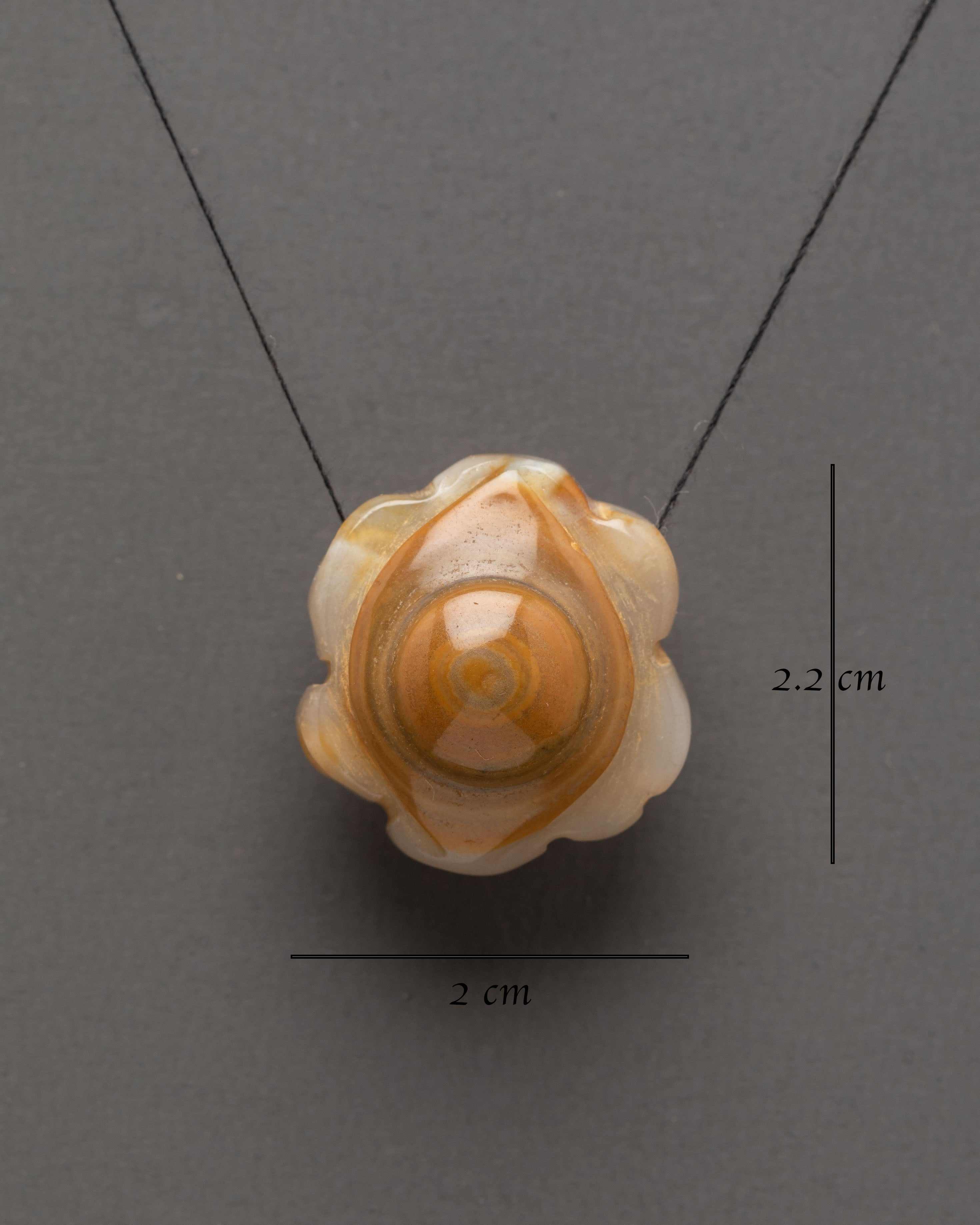 Carved Agate Stone Pendant | Natural Gemstone Jewelry