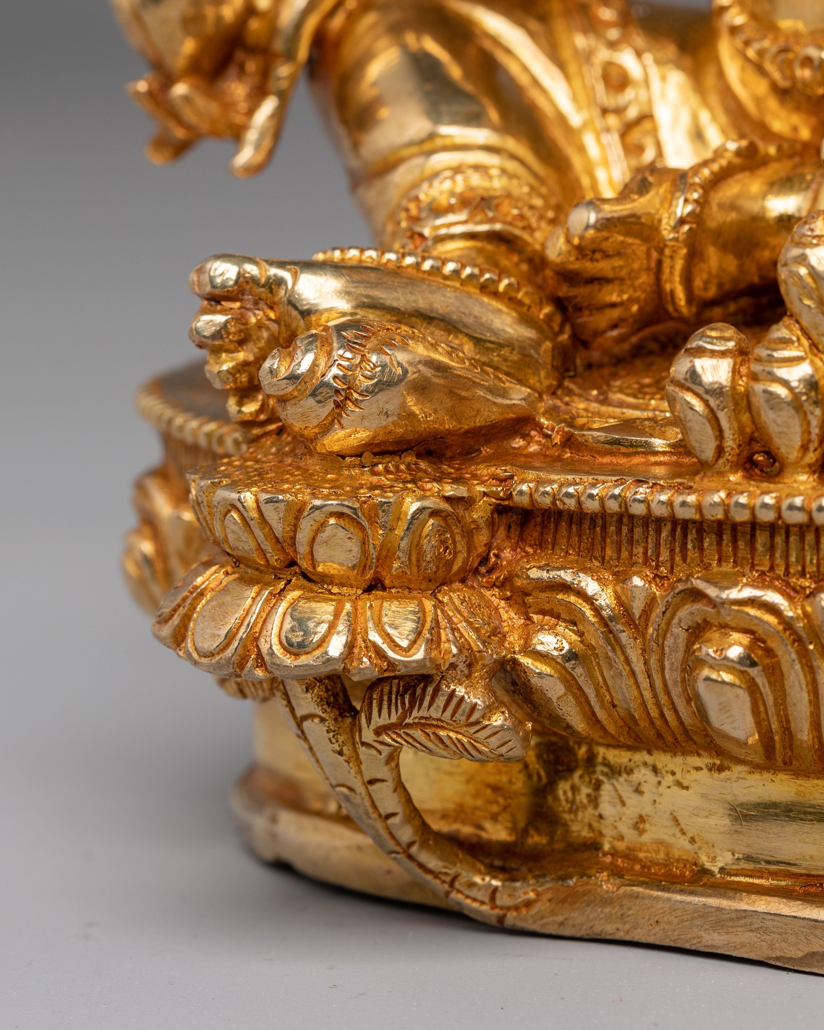 Handcrafted Copper Artwork of Dzambhala | Embodiment of Wealth