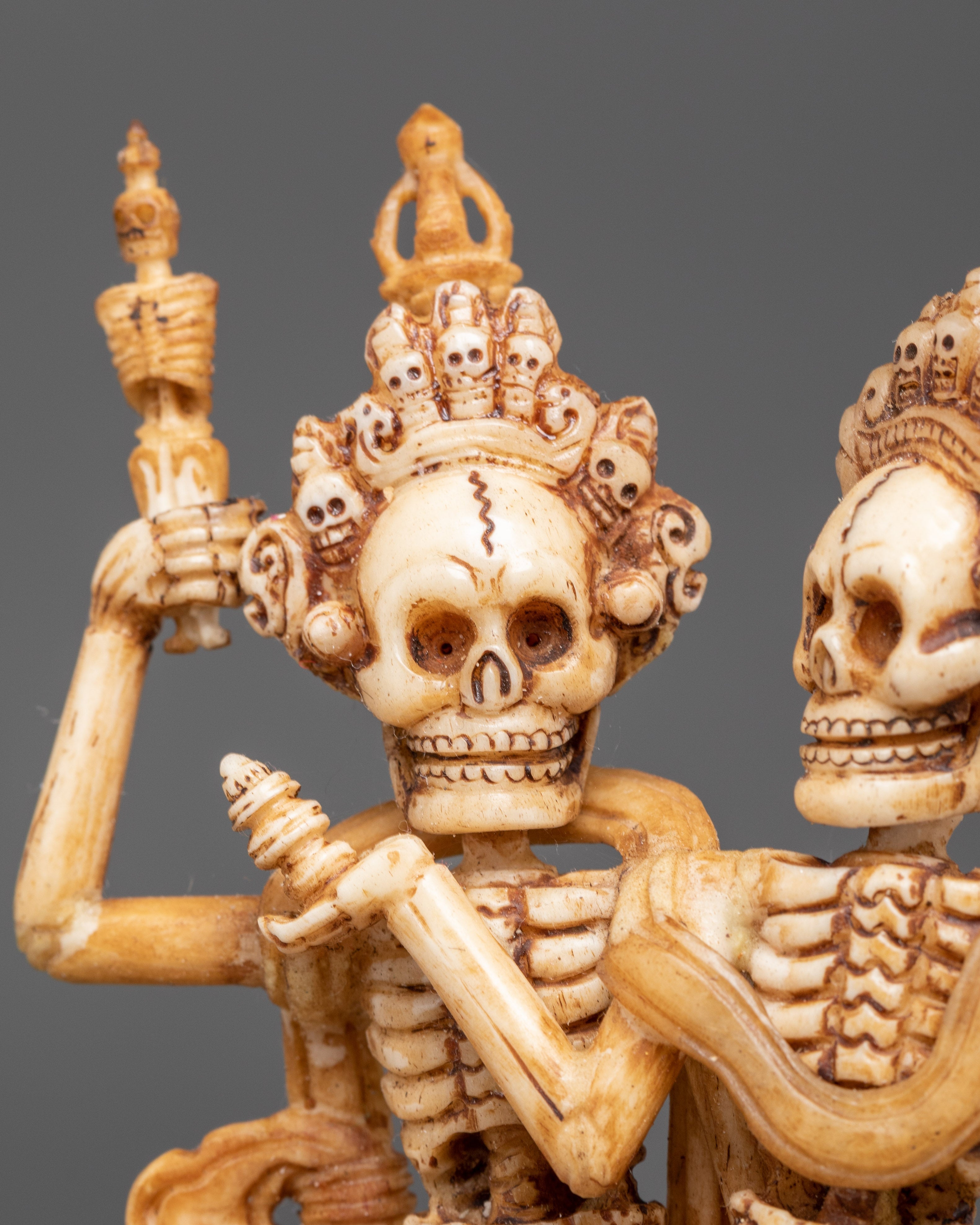 Chitipati Buddhist Protector Deity Bone Craving | A Buddhist Symbol of Protection