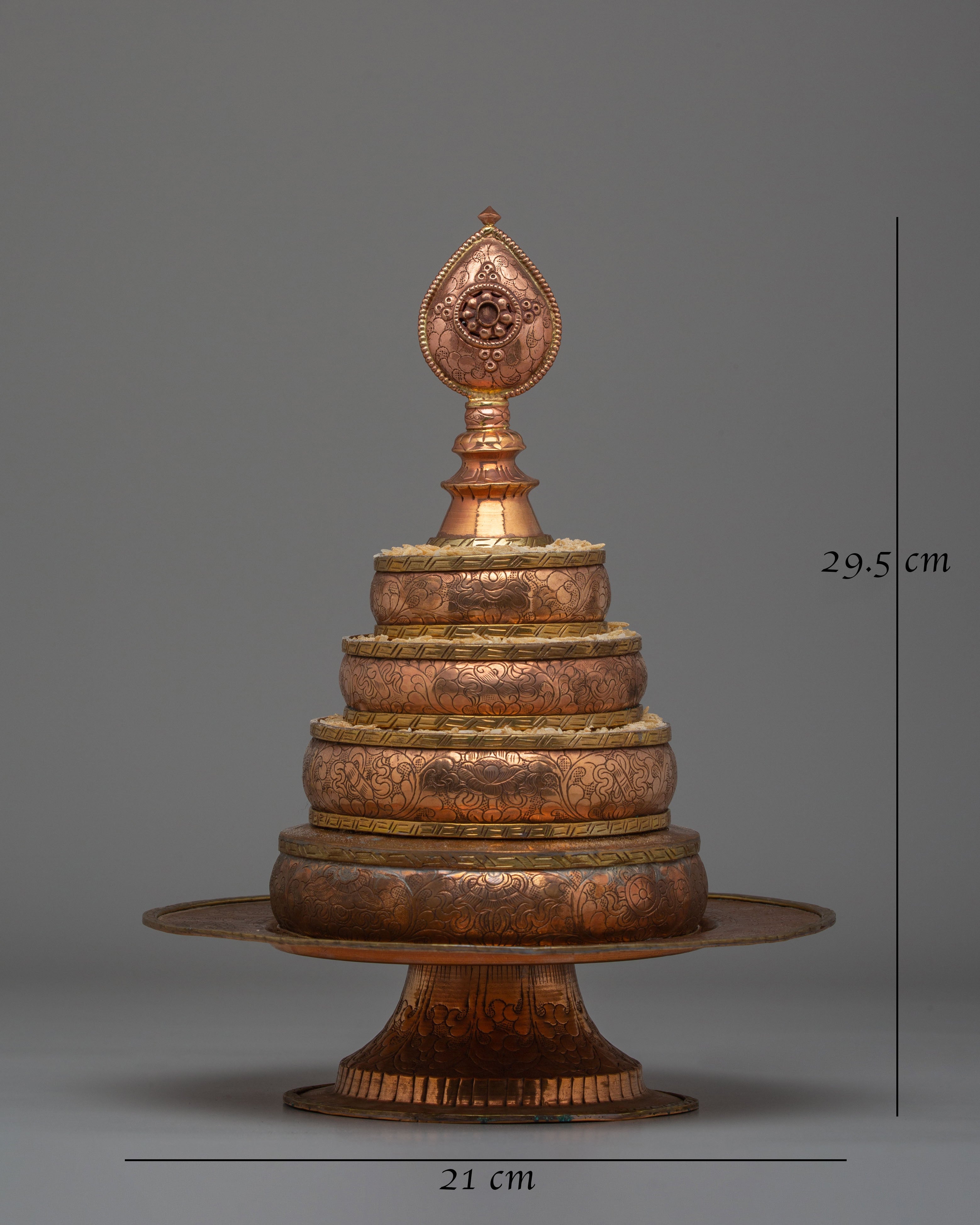 Tibetan Mandala Offering Ritual Set | Sacred Spiritual Decor for Meditation