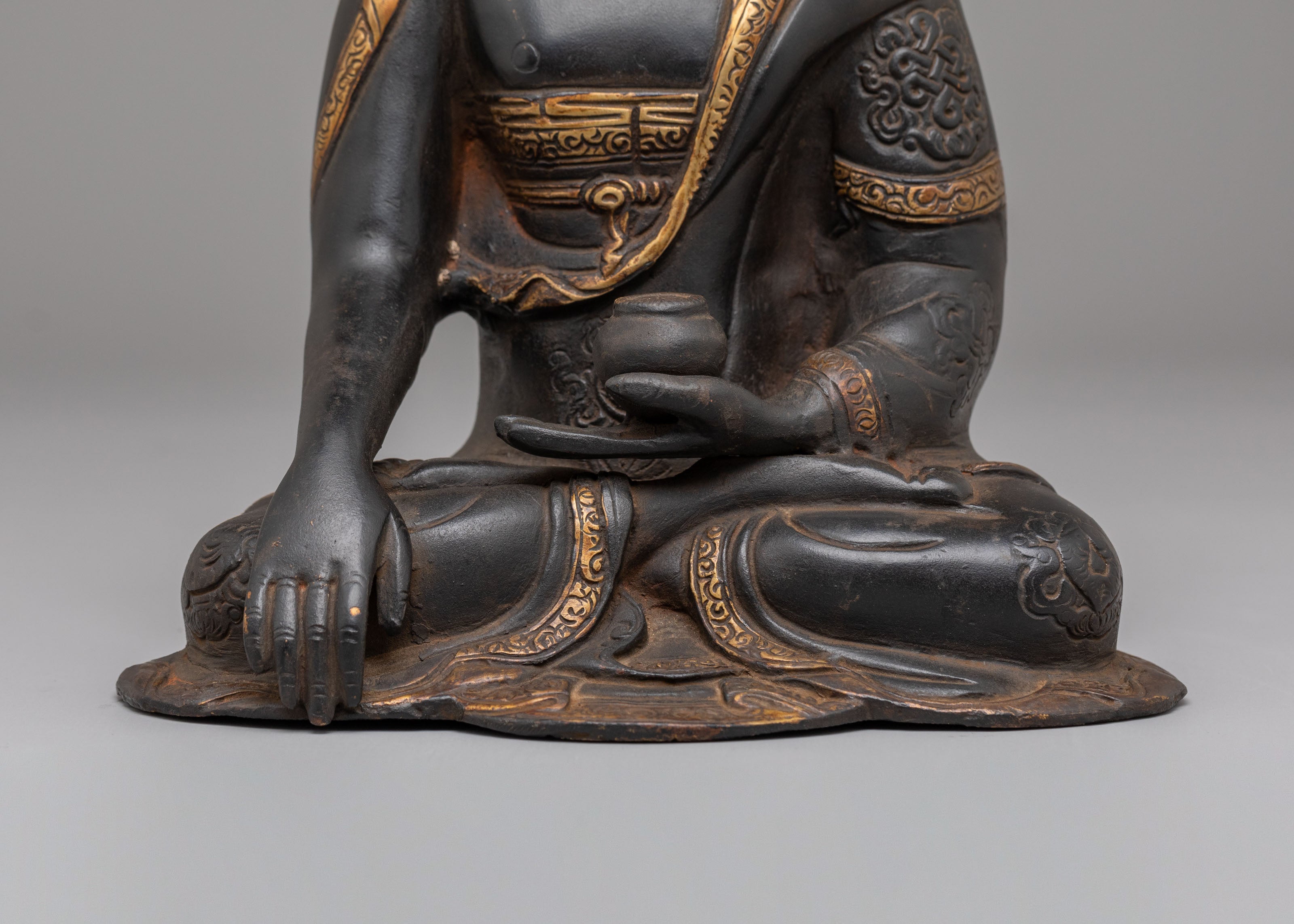 Peace Symbol Shakyamuni Buddha Statue | Handcrafted Copper Sculpture