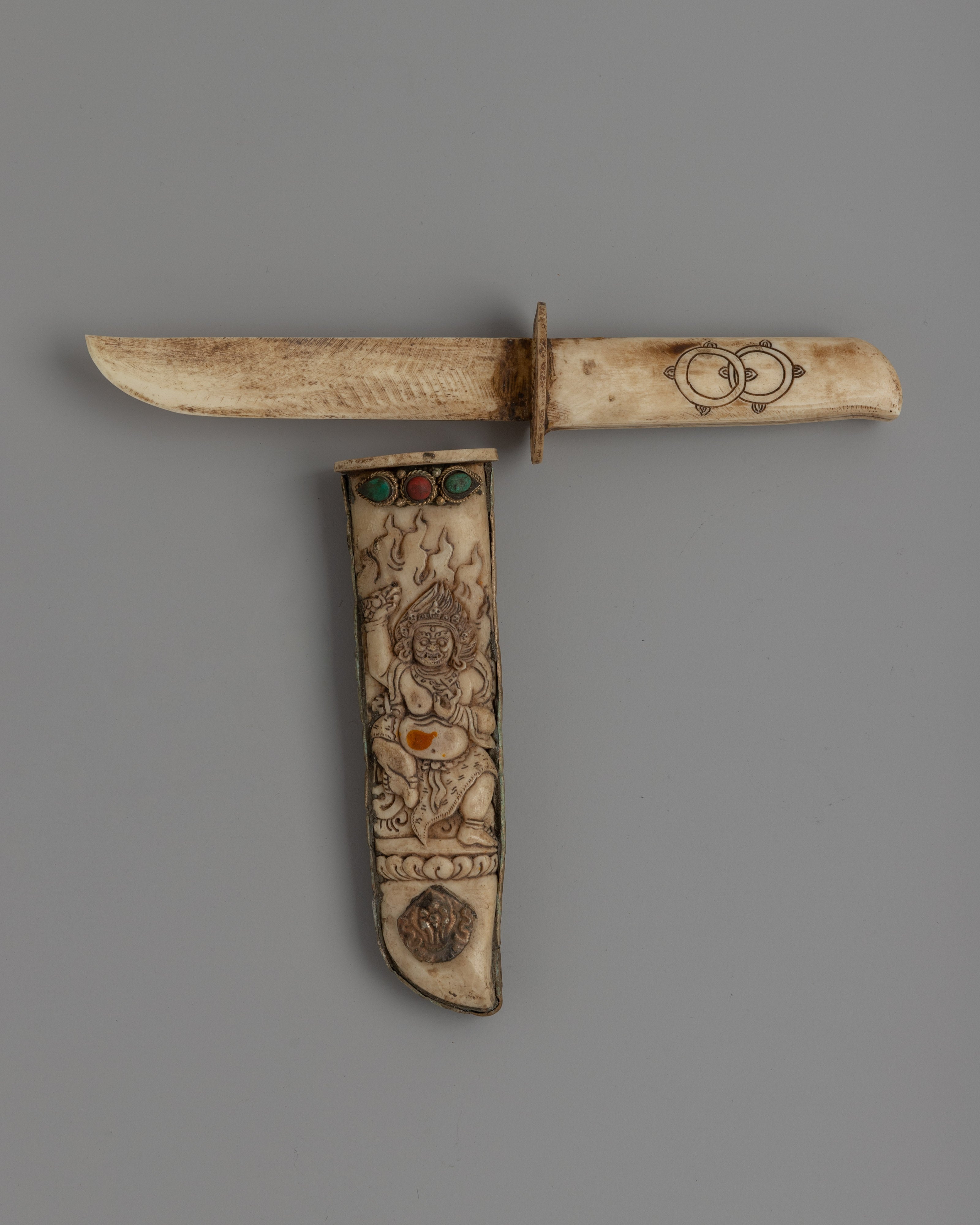 Hand-Carved Tibetan Ritual Knife | Sacred Ritual Artifact