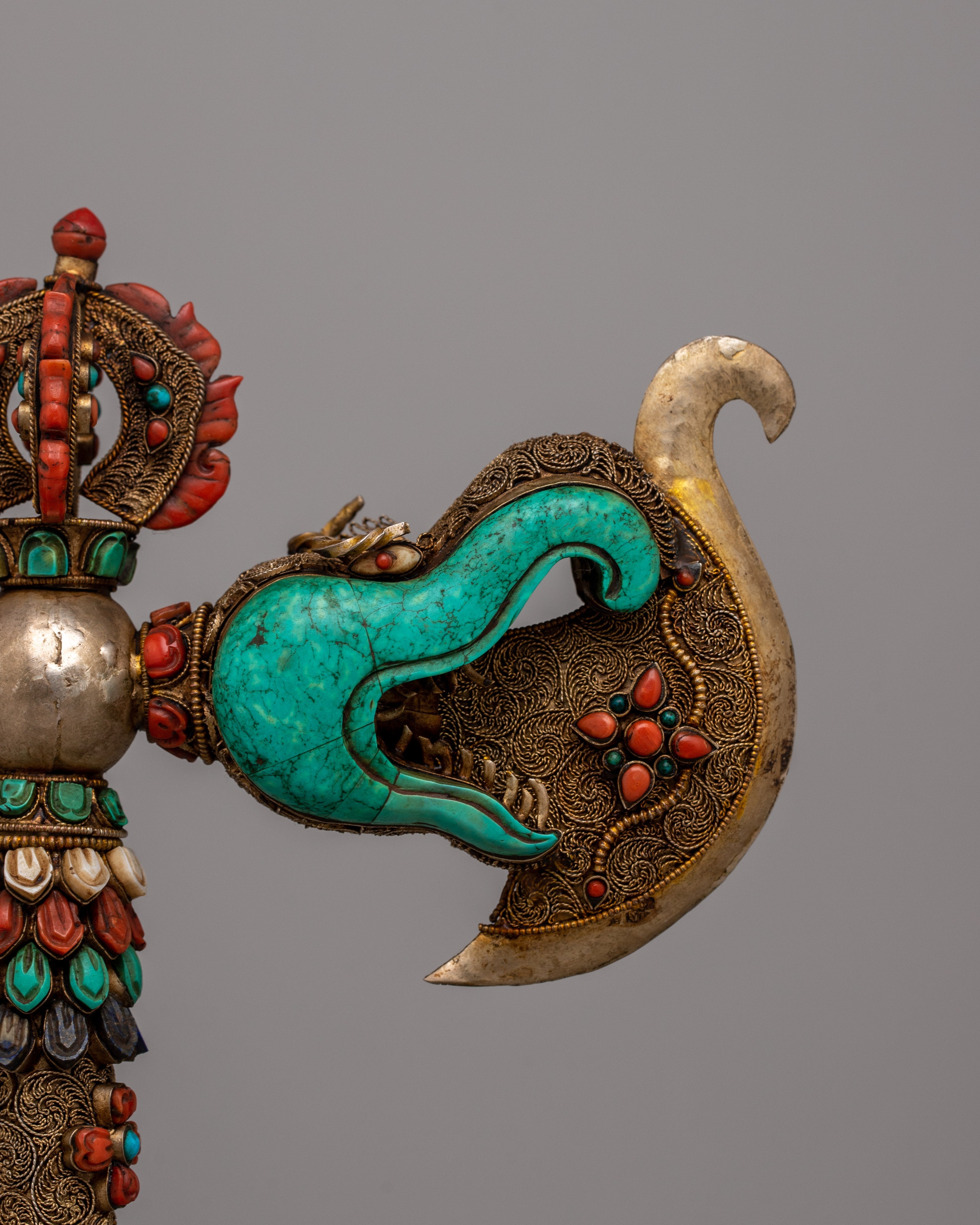 Tibetan Silver Axe | Protection Altar for Home Decor