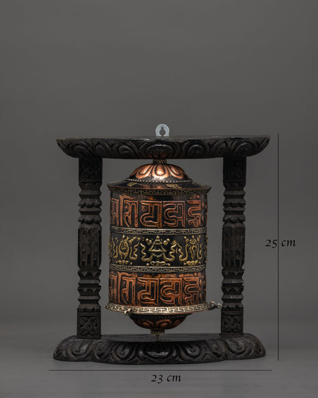 Sacred Buddhist Mantra Wheel | Tibetan Prayer Wheel