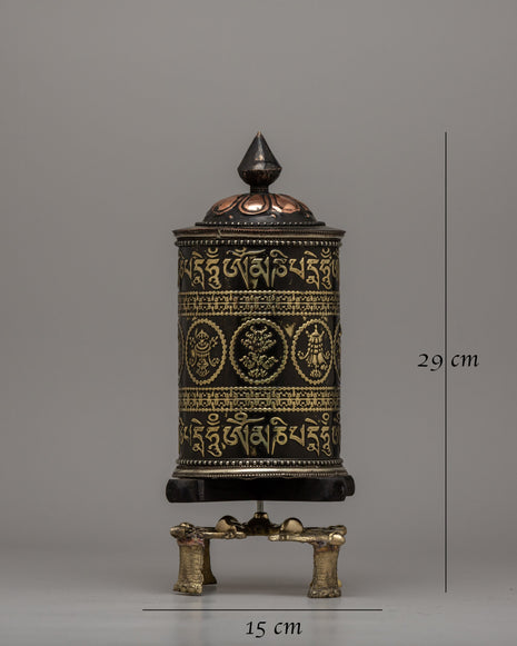 Auspicious Prayer Wheel | Divine Blessings and Spiritual Harmony Through Sacred Rituals