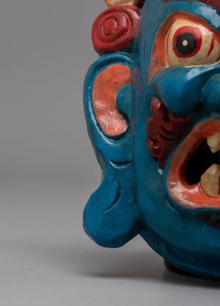 Wooden Mask Mahakala | Channeling the Fierce Power of the Divine Protector
