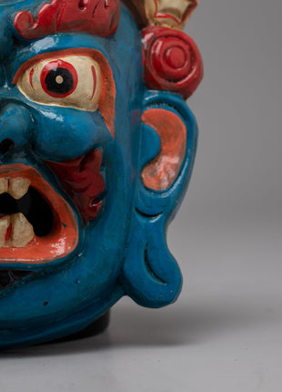 Wooden Mask Mahakala | Channeling the Fierce Power of the Divine Protector