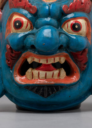 Wooden Mask Mahakala | Channeling the Fierce Power of the Divine Protector