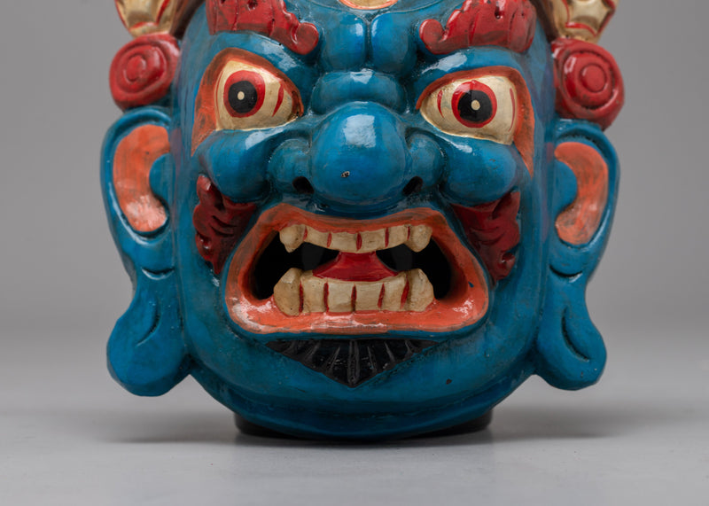 Wooden Mask Mahakala | Channeling the Fierce Power of the Divine Protector