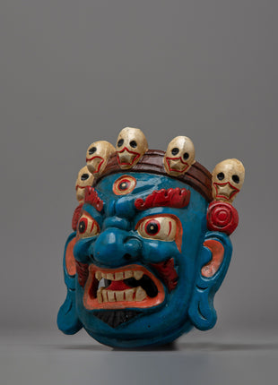 Wooden Mask Mahakala | Channeling the Fierce Power of the Divine Protector