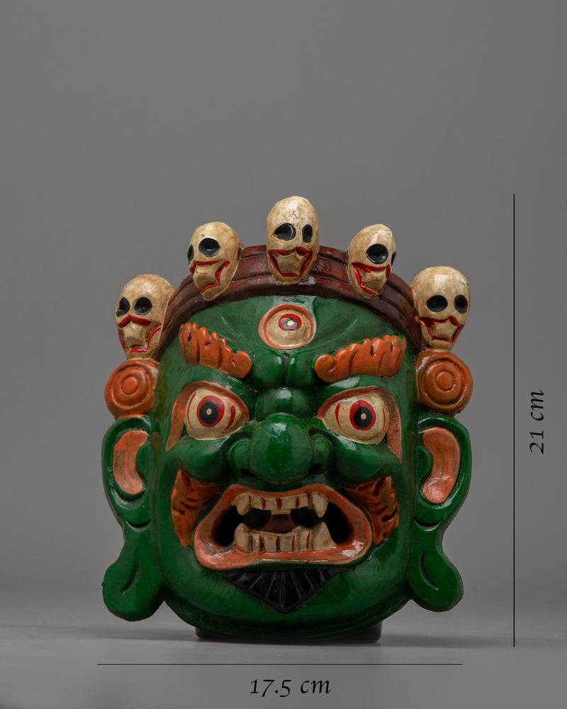 Nepal Mahakala Mask | Embodying the Fierce and Protective Spirit of Tibetan Tradition