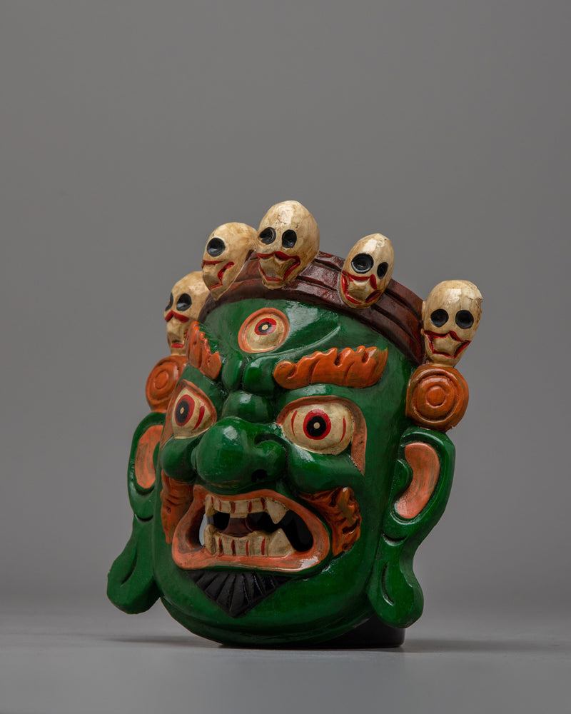 Nepal Mahakala Mask | Embodying the Fierce and Protective Spirit of Tibetan Tradition