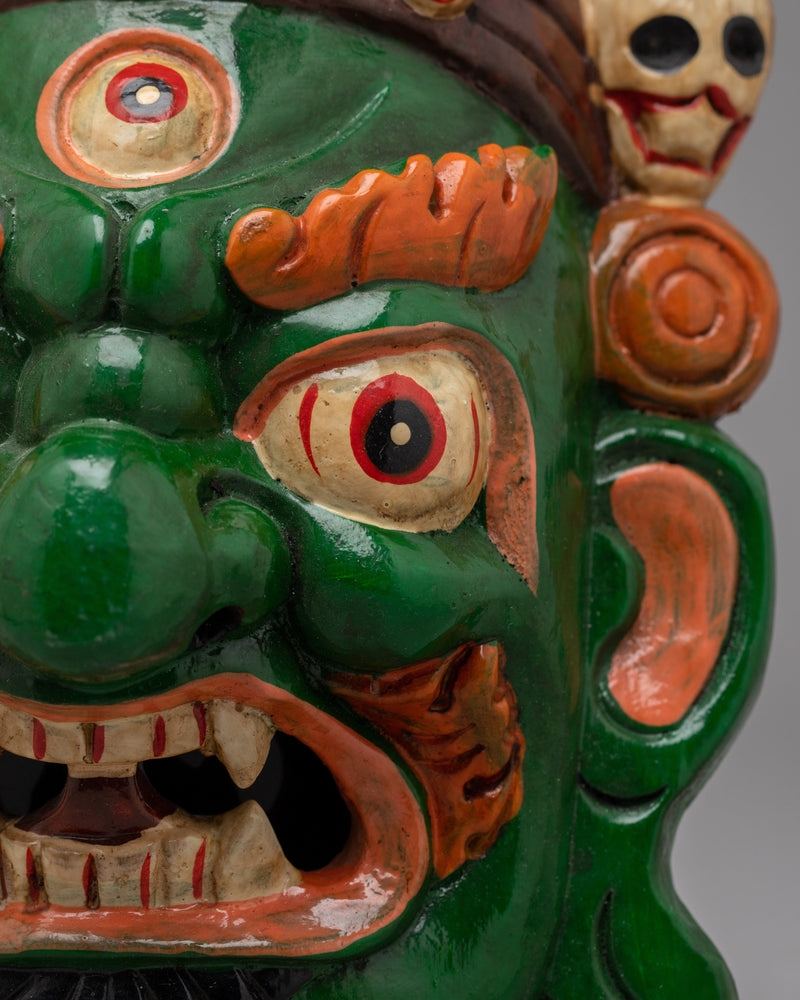 Nepal Mahakala Mask | Embodying the Fierce and Protective Spirit of Tibetan Tradition