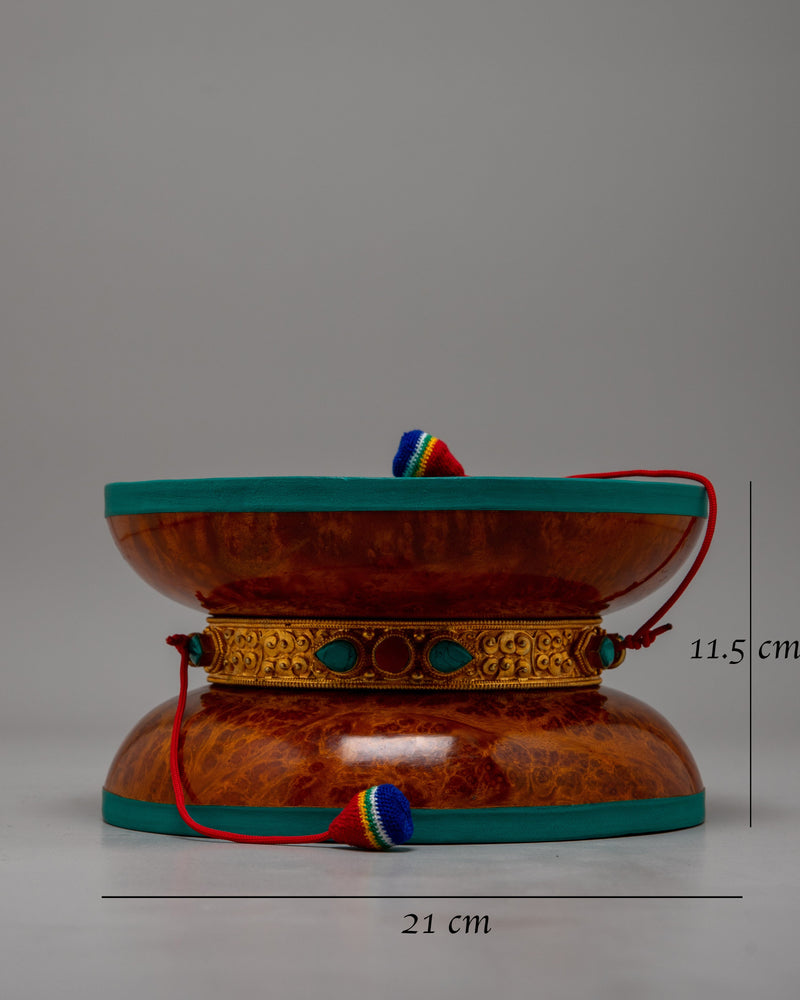 Tibetan Chod Damaru | Sacred Ritual Drum for Spiritual Practices and Meditation