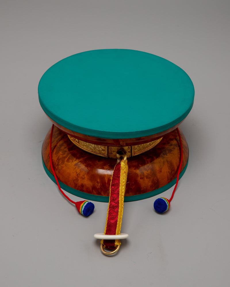 Tibetan Chod Damaru | Sacred Ritual Drum for Spiritual Practices and Meditation