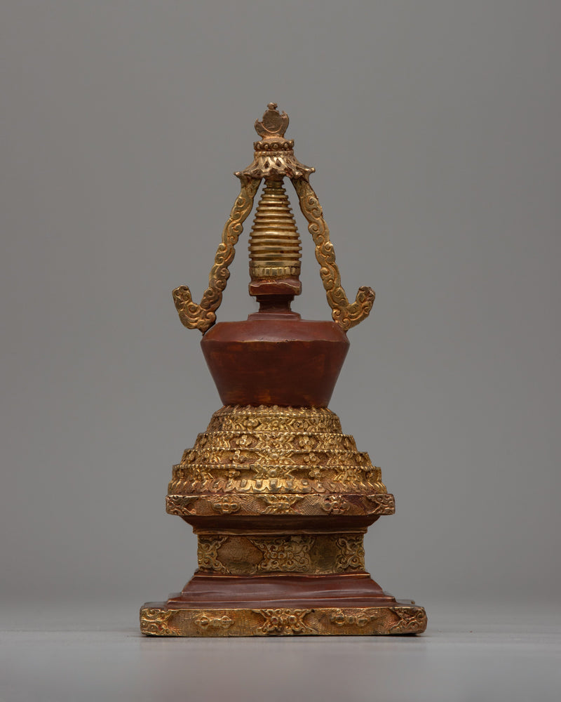 Copper Estupa Budista | Buddhist Monument for Spiritual Blessings