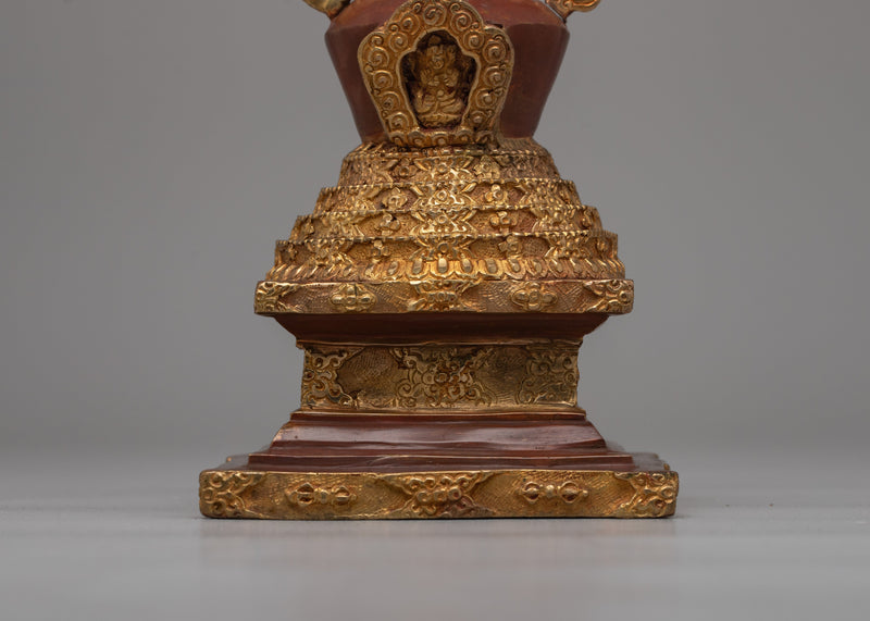 Copper Estupa Budista | Buddhist Monument for Spiritual Blessings