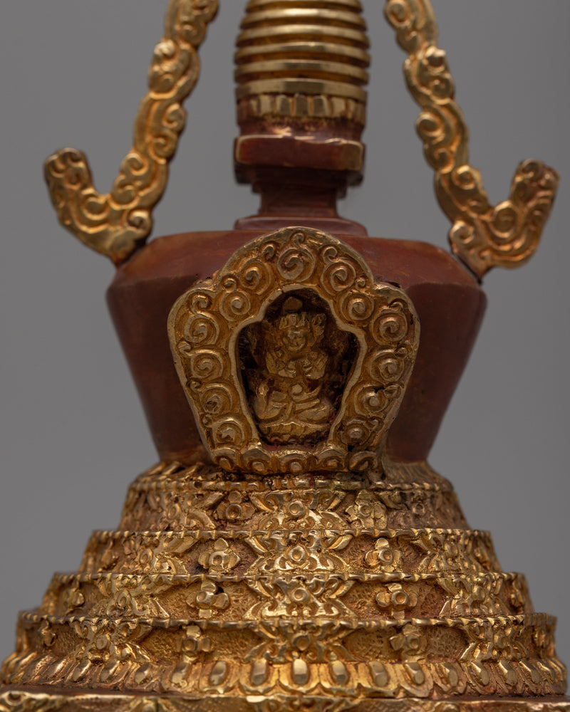 Copper Estupa Budista | Buddhist Monument for Spiritual Blessings