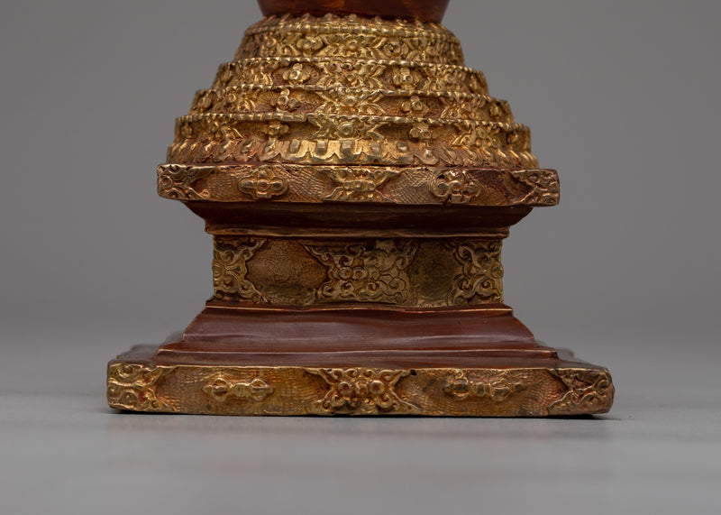 Copper Estupa Budista | Buddhist Monument for Spiritual Blessings