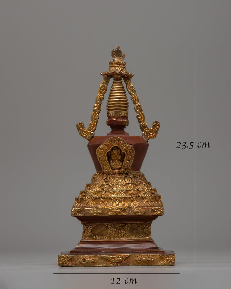 Copper Estupa Budista | Buddhist Monument for Spiritual Blessings