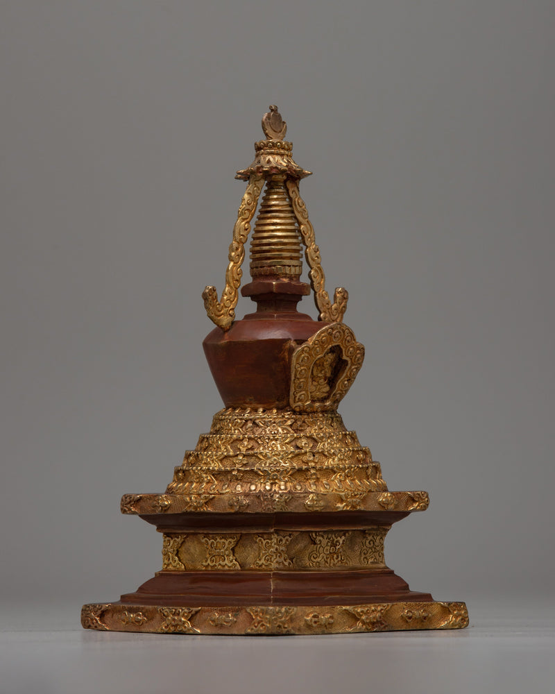 Copper Estupa Budista | Buddhist Monument for Spiritual Blessings