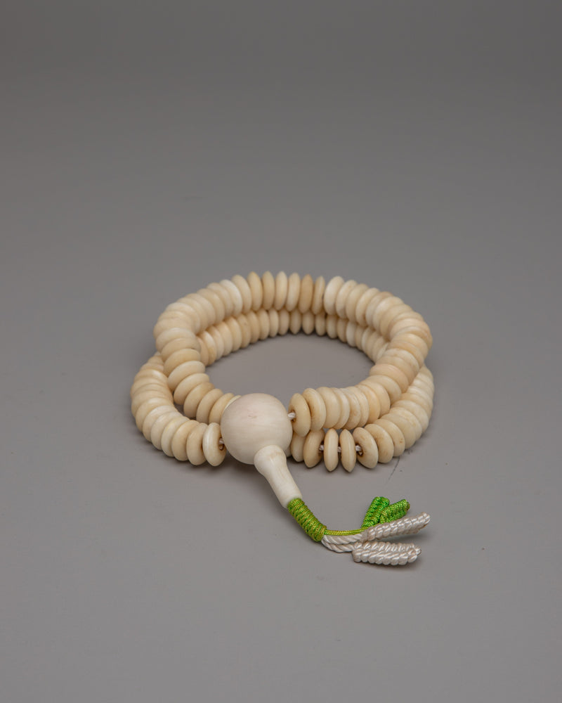 Mala Beads Made of Bone | Natural and Ethereal Prayer Beads for Spiritual Practice