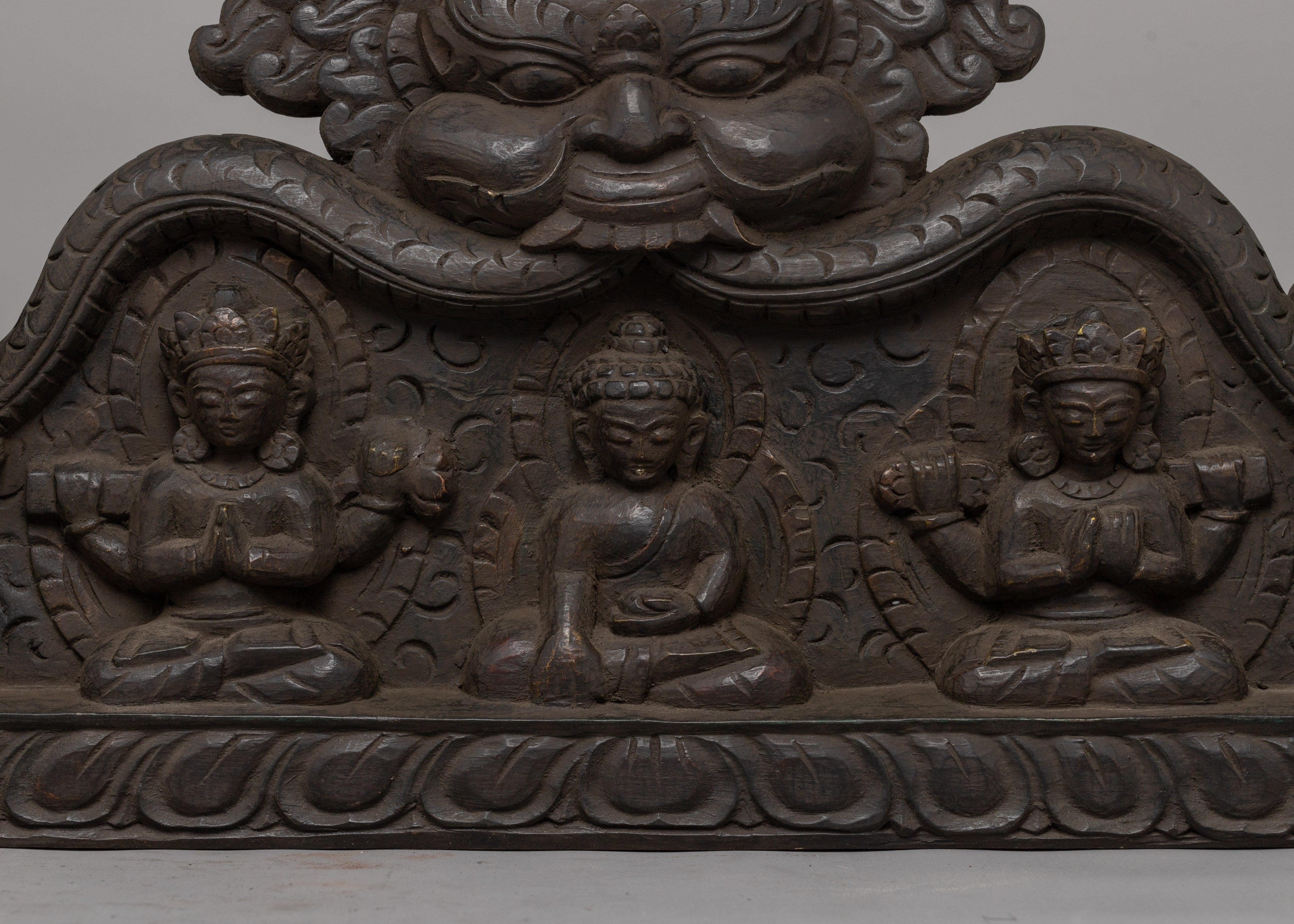 Wooden Door Frame | Temple-Style Carved Deco