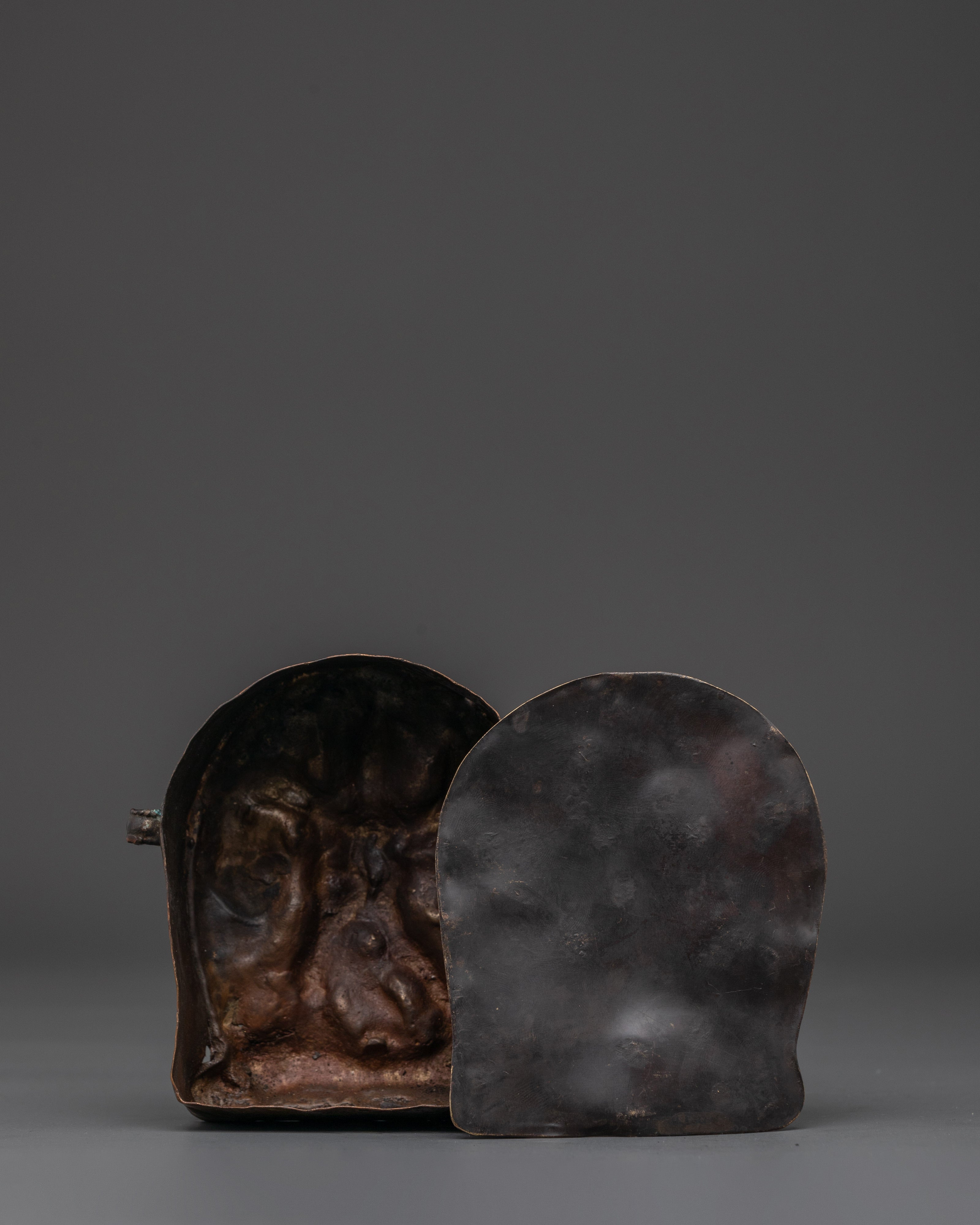 Handmade Tibetan Ghau Box with Chakrasamvara Yab-Yum Deity